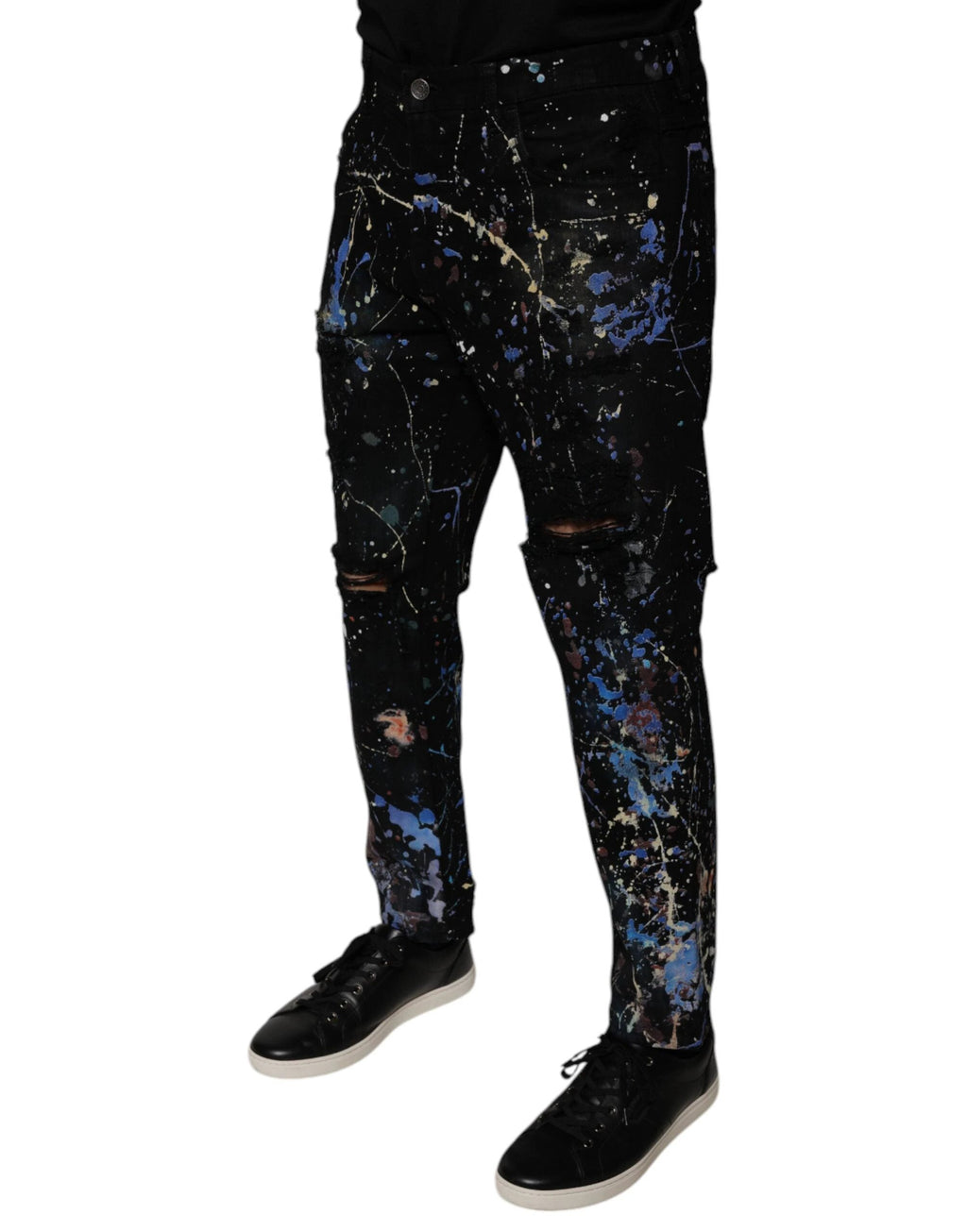 Jean skinny en coton noir Dolce &amp; Gabbana