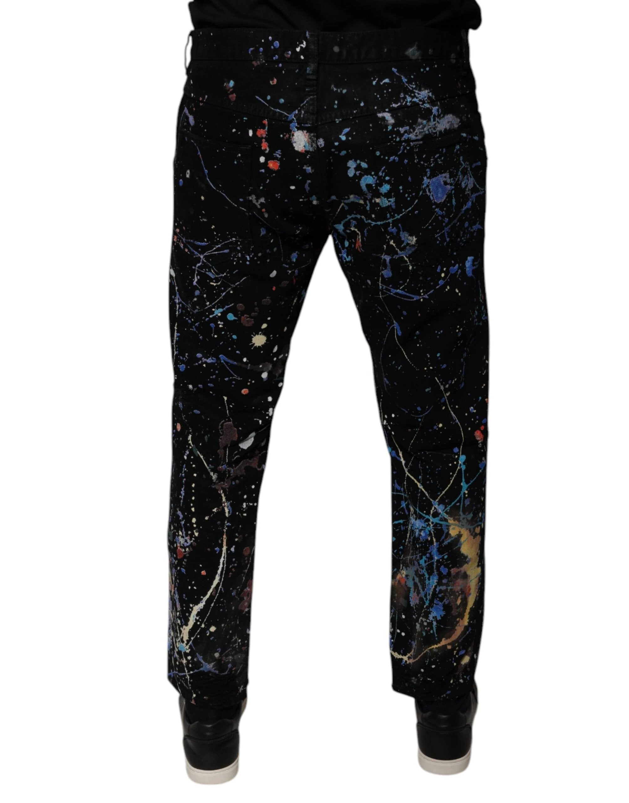 Jean skinny en coton noir Dolce &amp; Gabbana