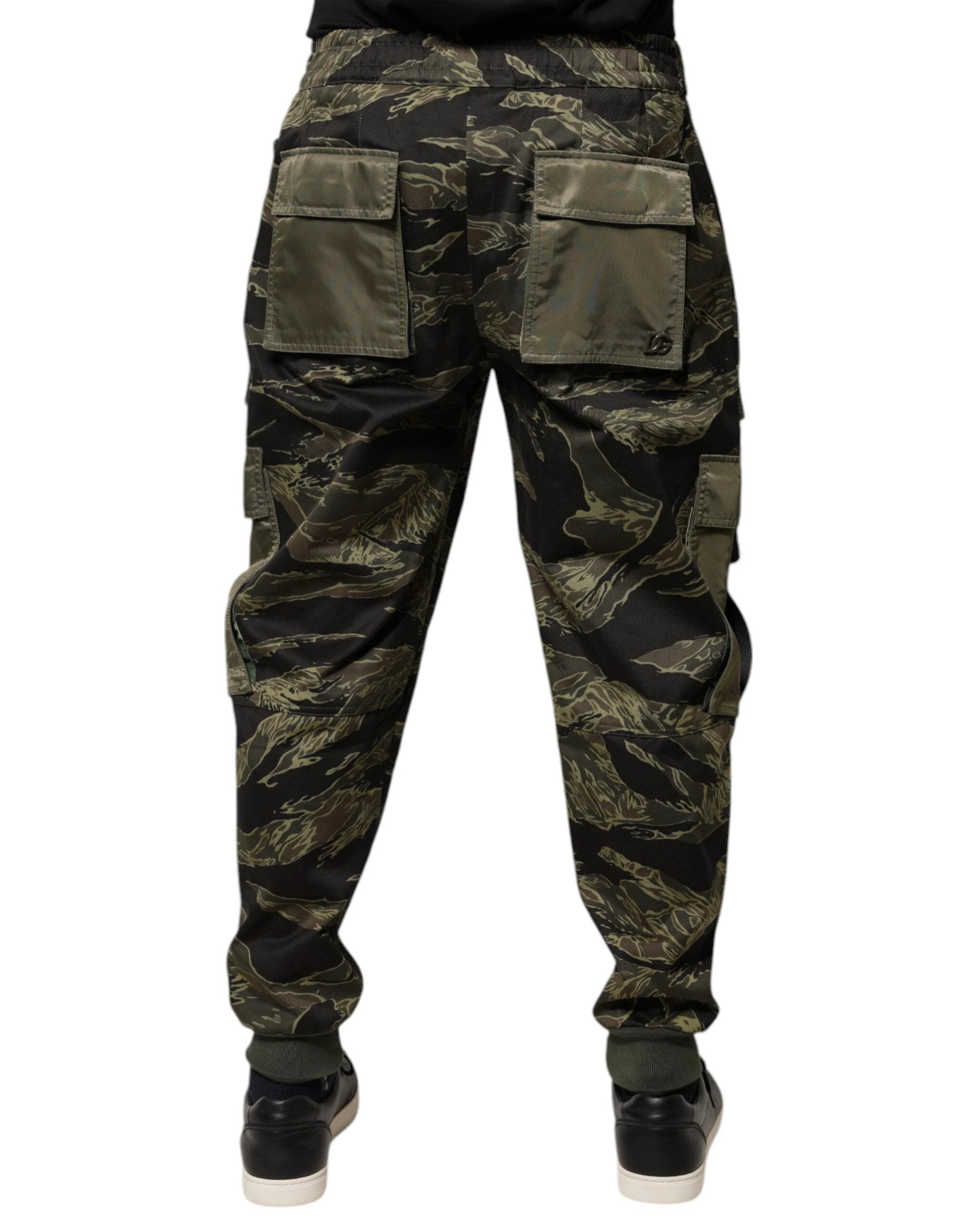 Dolce & Gabbana Green Cotton Jogger Cargo Pants by Dolce & Gabbana