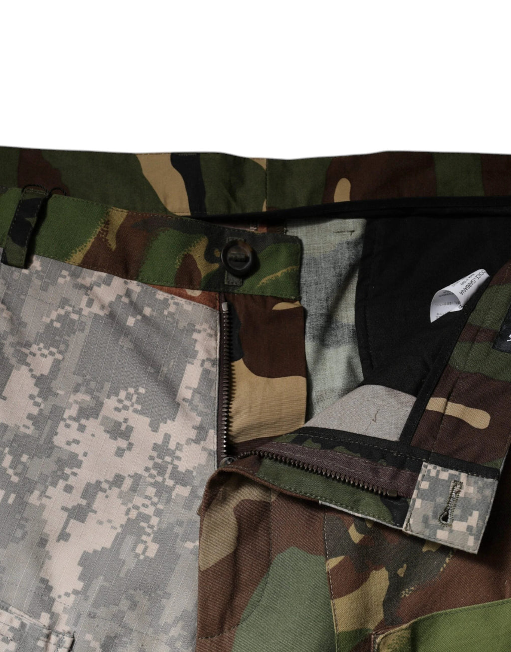 Dolce & Gabbana Multicolor Patchwork Camouflage Cargo Pants by Dolce & Gabbana