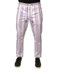 Dolce & Gabbana White Stripe Cotton Dress Skinny Pants by Dolce & Gabbana