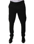Dolce & Gabbana Black Viscose Cargo Men Casual Pants by Dolce & Gabbana
