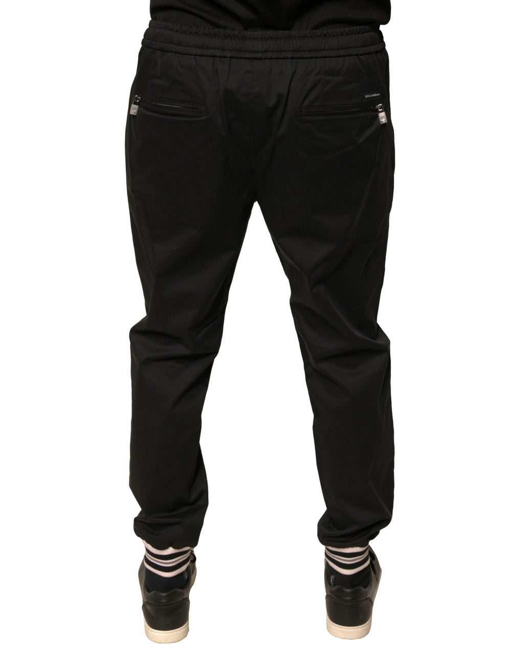 Dolce & Gabbana Black Cotton Stretch Jogger Sweatpants Pants by Dolce & Gabbana
