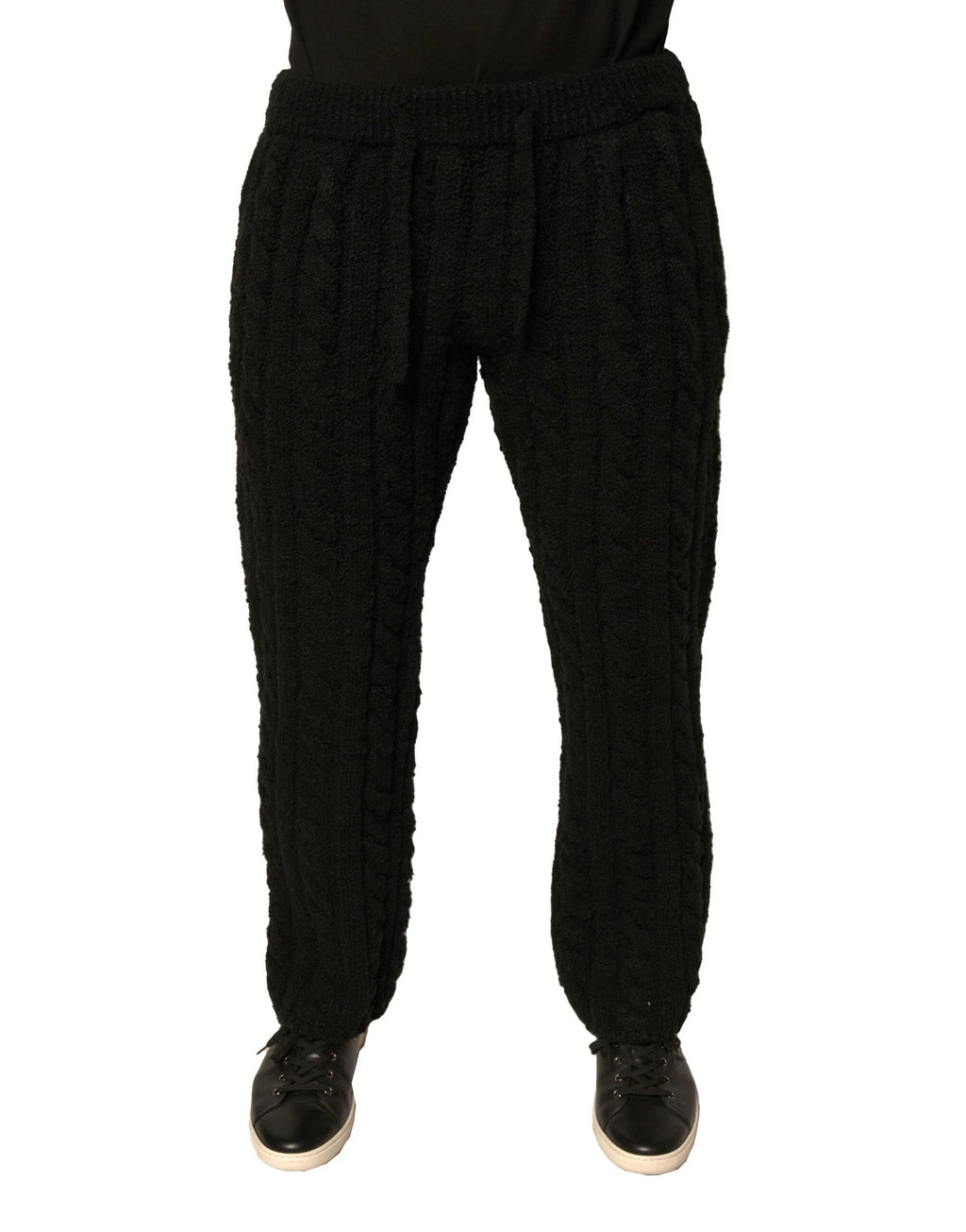 Dolce & Gabbana Black Wool Knitted Skinny Pants by Dolce & Gabbana