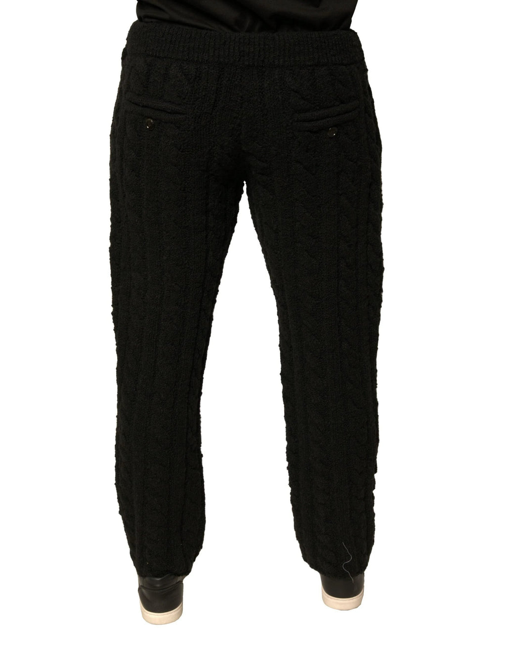 Dolce & Gabbana Black Wool Knitted Skinny Pants by Dolce & Gabbana