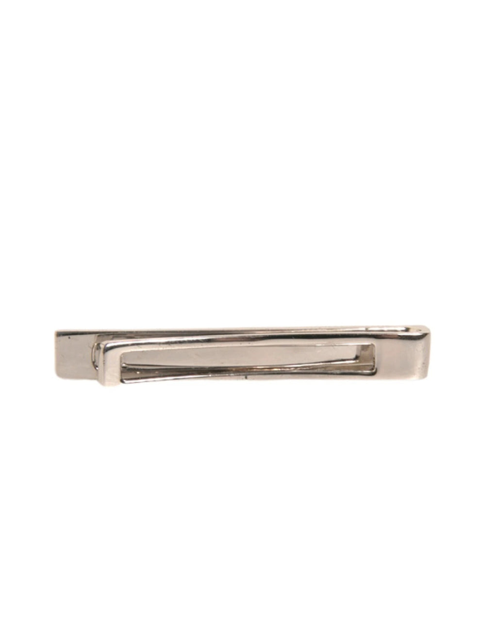 Dolce & Gabbana Silver Tone Brass Logo Branded Tie Clip Bar by Dolce & Gabbana