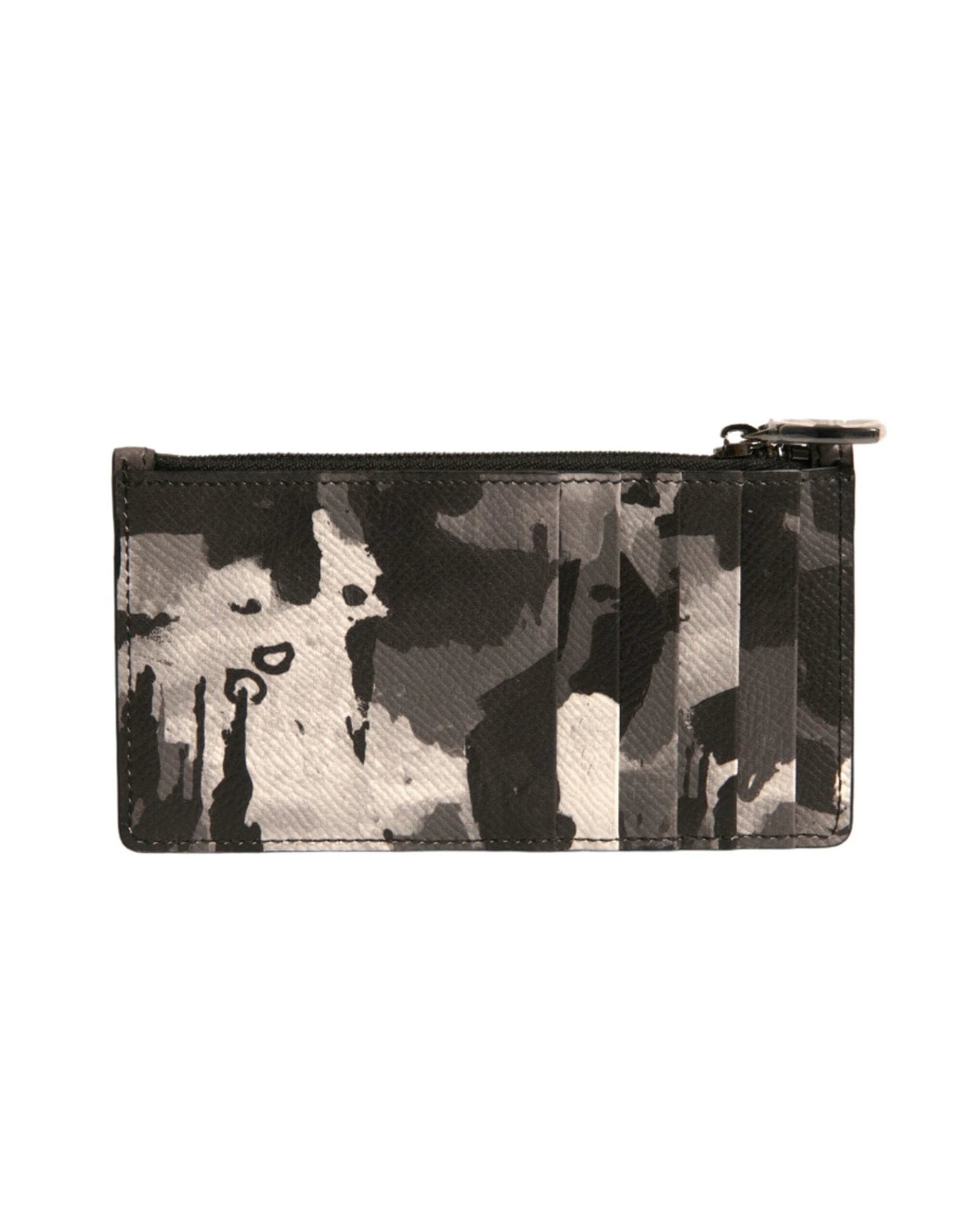 Dolce & Gabbana Multicolor Camouflage Logo Plaque Coin Purse Wallet by Dolce & Gabbana