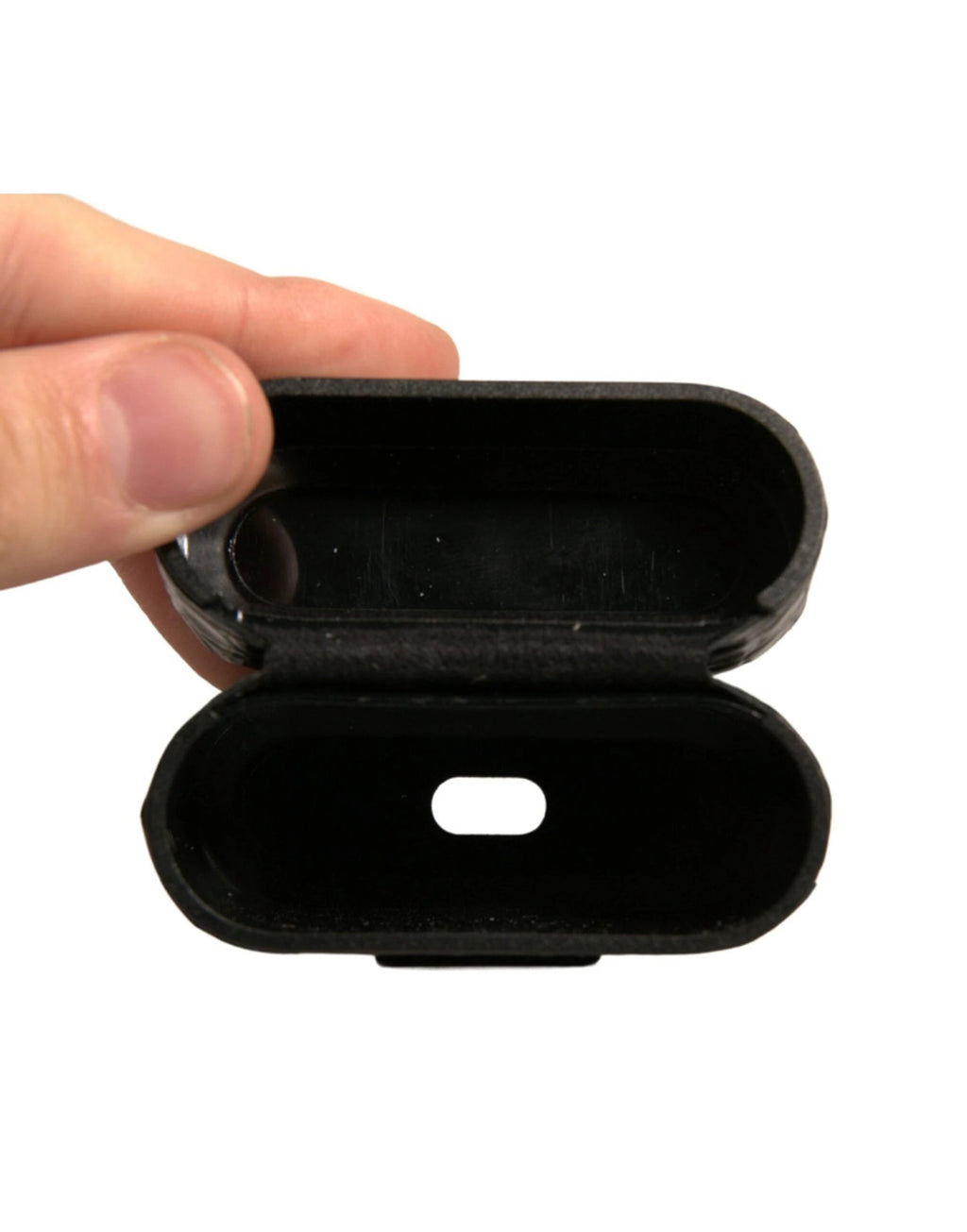 Dolce & Gabbana Black Leather Metal Logo Plaque Holder Airpods Case by Dolce & Gabbana