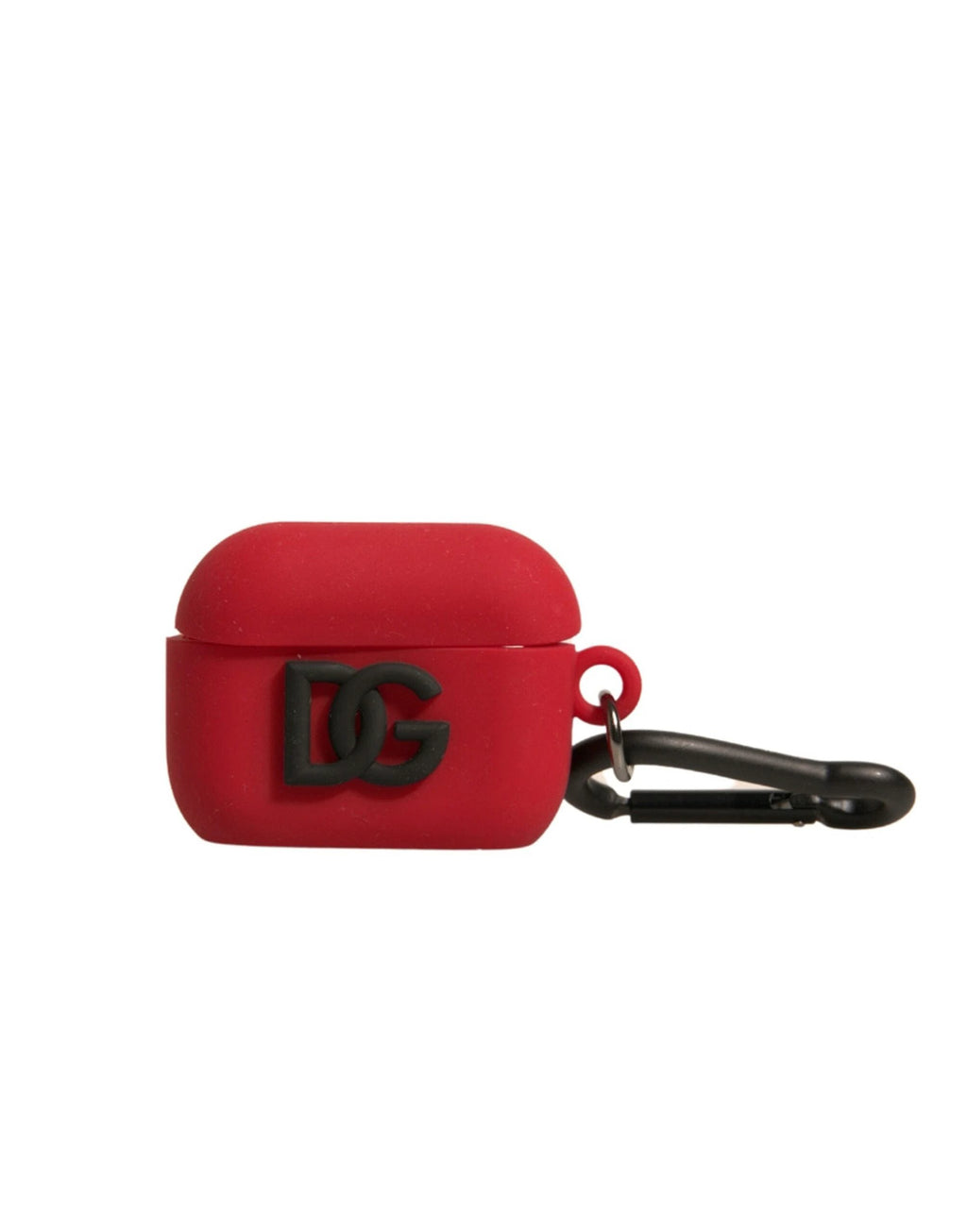 Dolce & Gabbana Red Silicone Rubber Logo Embossed Airpods Case by Dolce & Gabbana