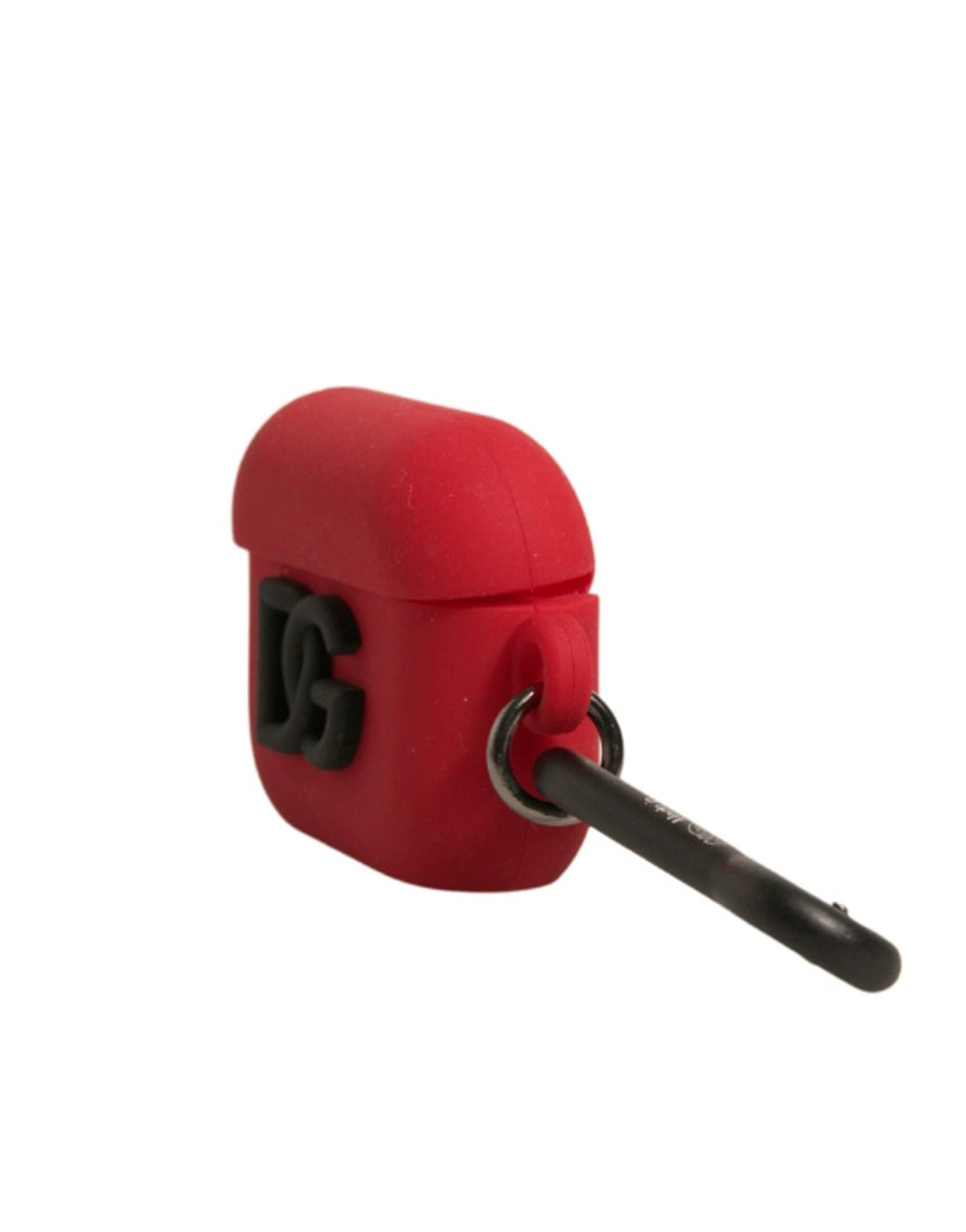 Dolce & Gabbana Red Silicone Rubber Logo Embossed Airpods Case by Dolce & Gabbana