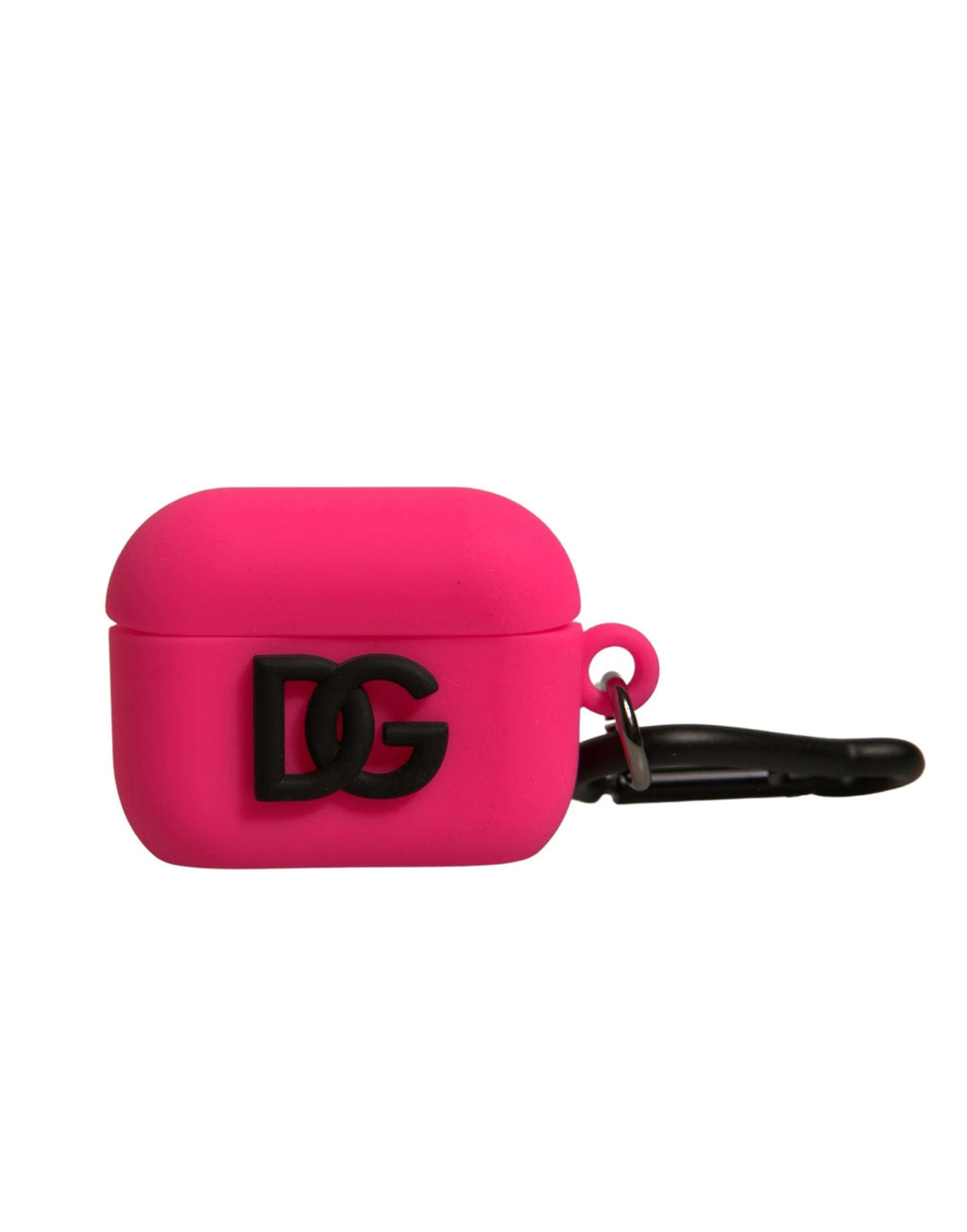 Dolce & Gabbana Pink Silicone Rubber Logo Embossed Airpods Case by Dolce & Gabbana