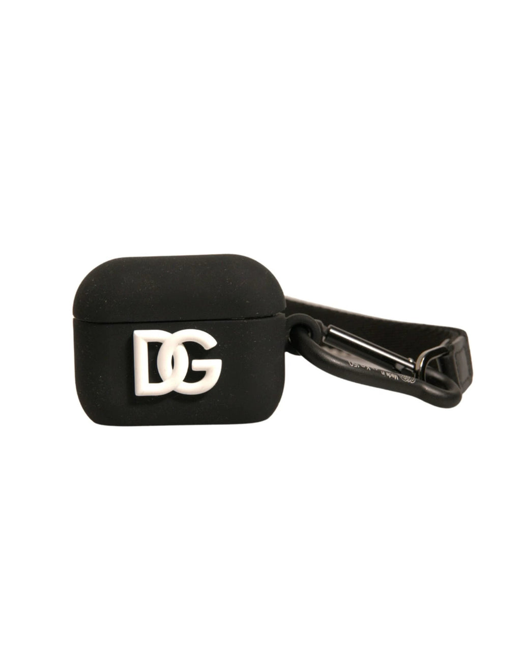 Dolce & Gabbana Black Silicone Rubber Logo Embossed Airpods Case by Dolce & Gabbana
