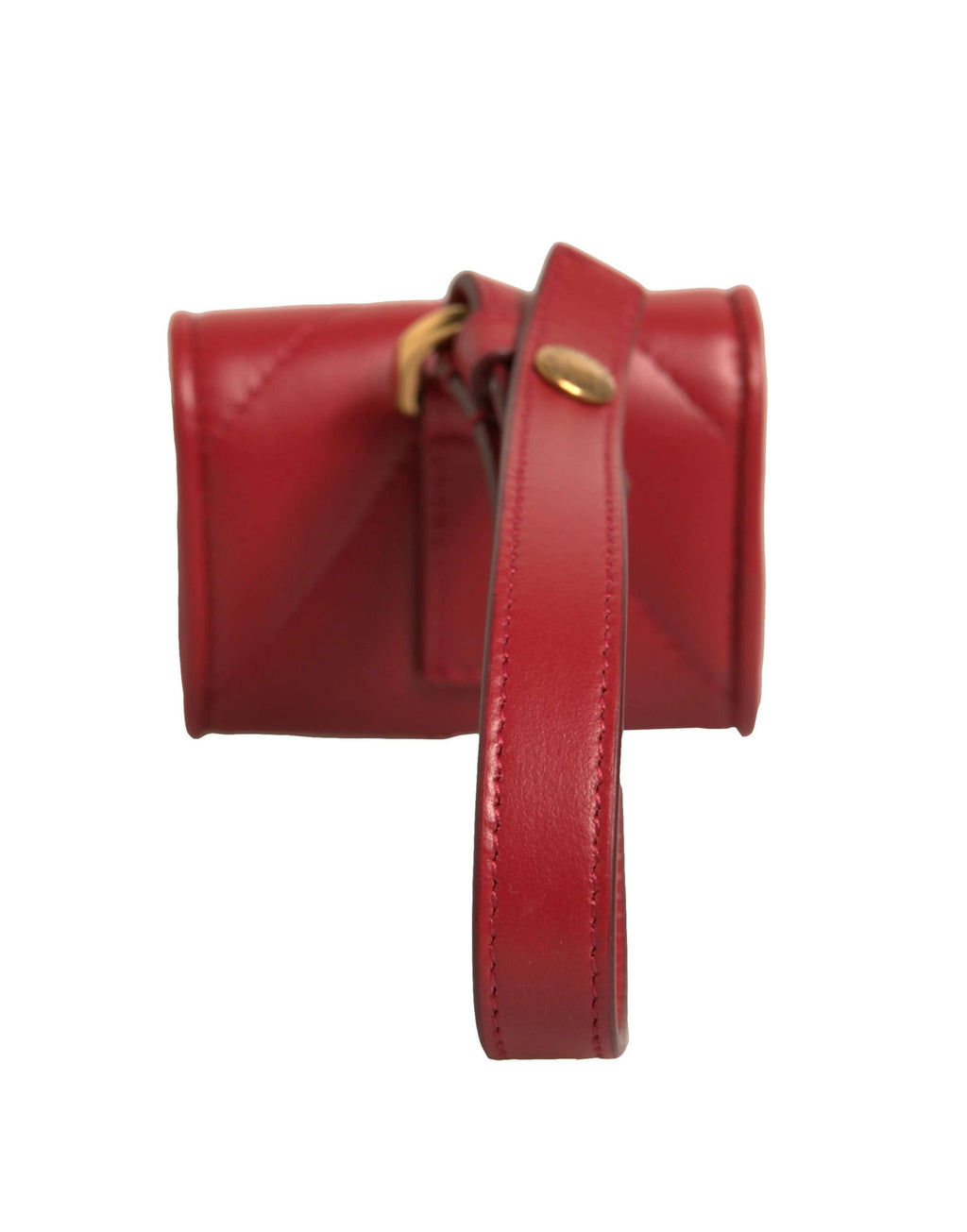 Dolce & Gabbana Black Leather Devotion Heart Strap Airpod Case by Dolce & Gabbana