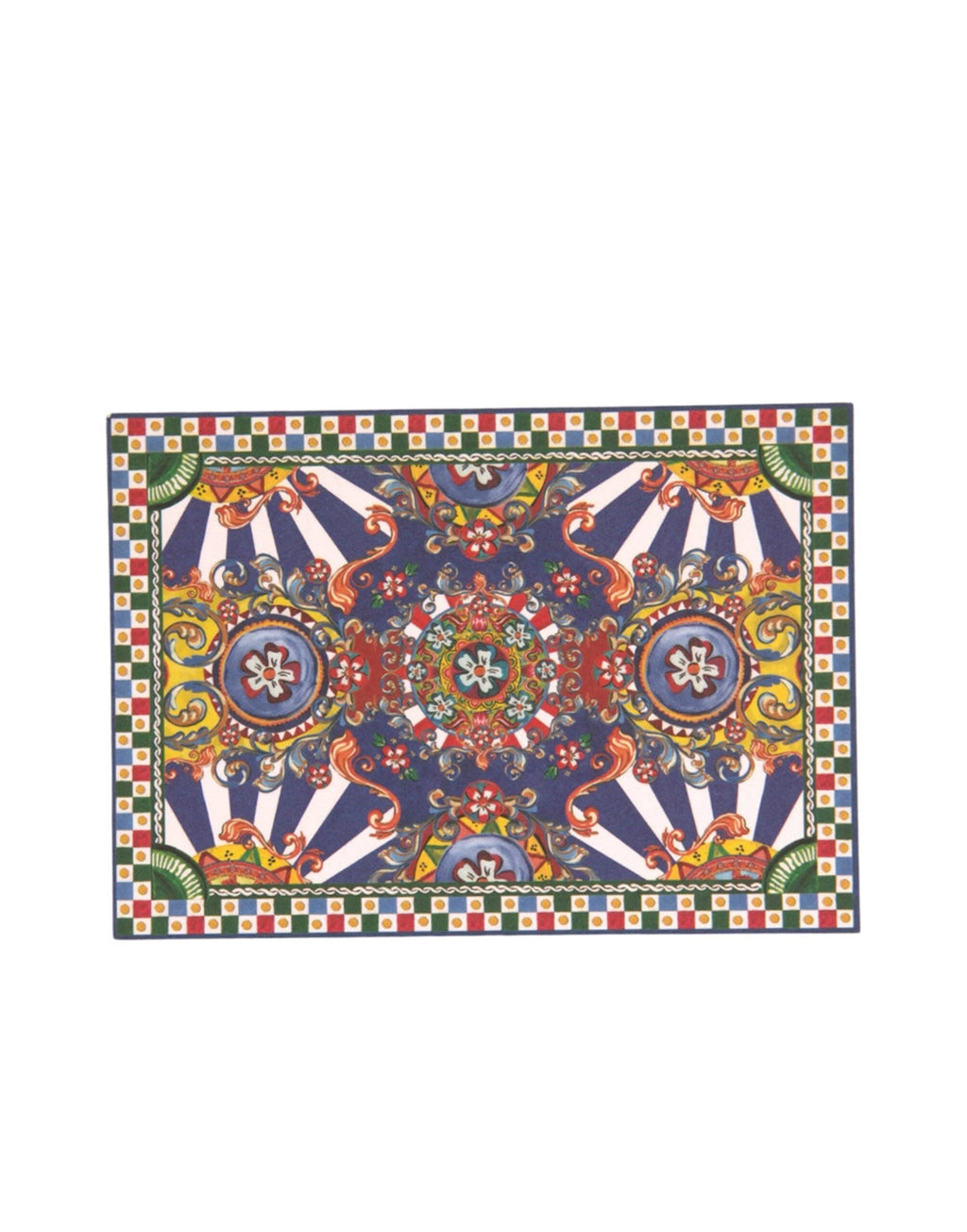 Dolce & Gabbana Multicolor Carretto Siciliano Envelope Post Card Holder by Dolce & Gabbana
