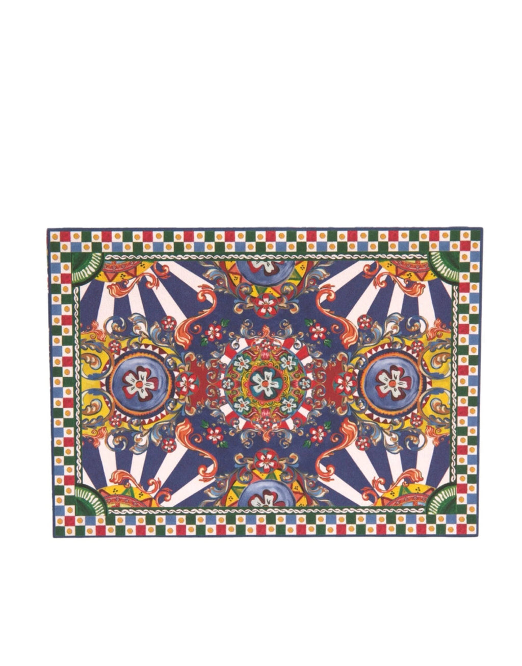 Dolce & Gabbana Multicolor Carretto Siciliano Envelope Post Card Holder by Dolce & Gabbana