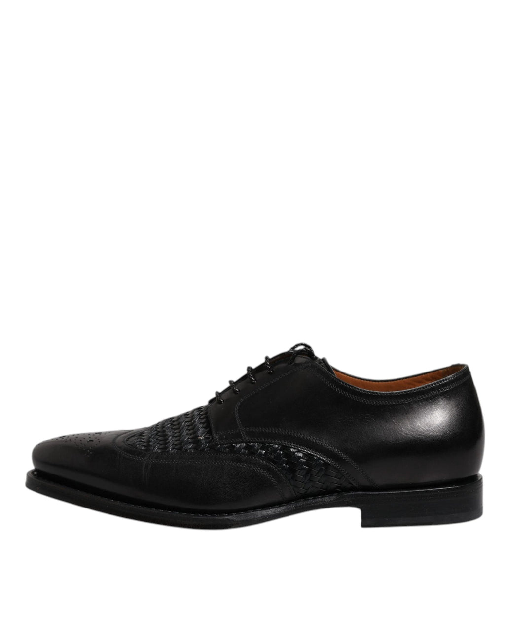 Dolce & Gabbana Black Leather Derby Wingtip Lace Up Formal Dress Shoes by Dolce & Gabbana