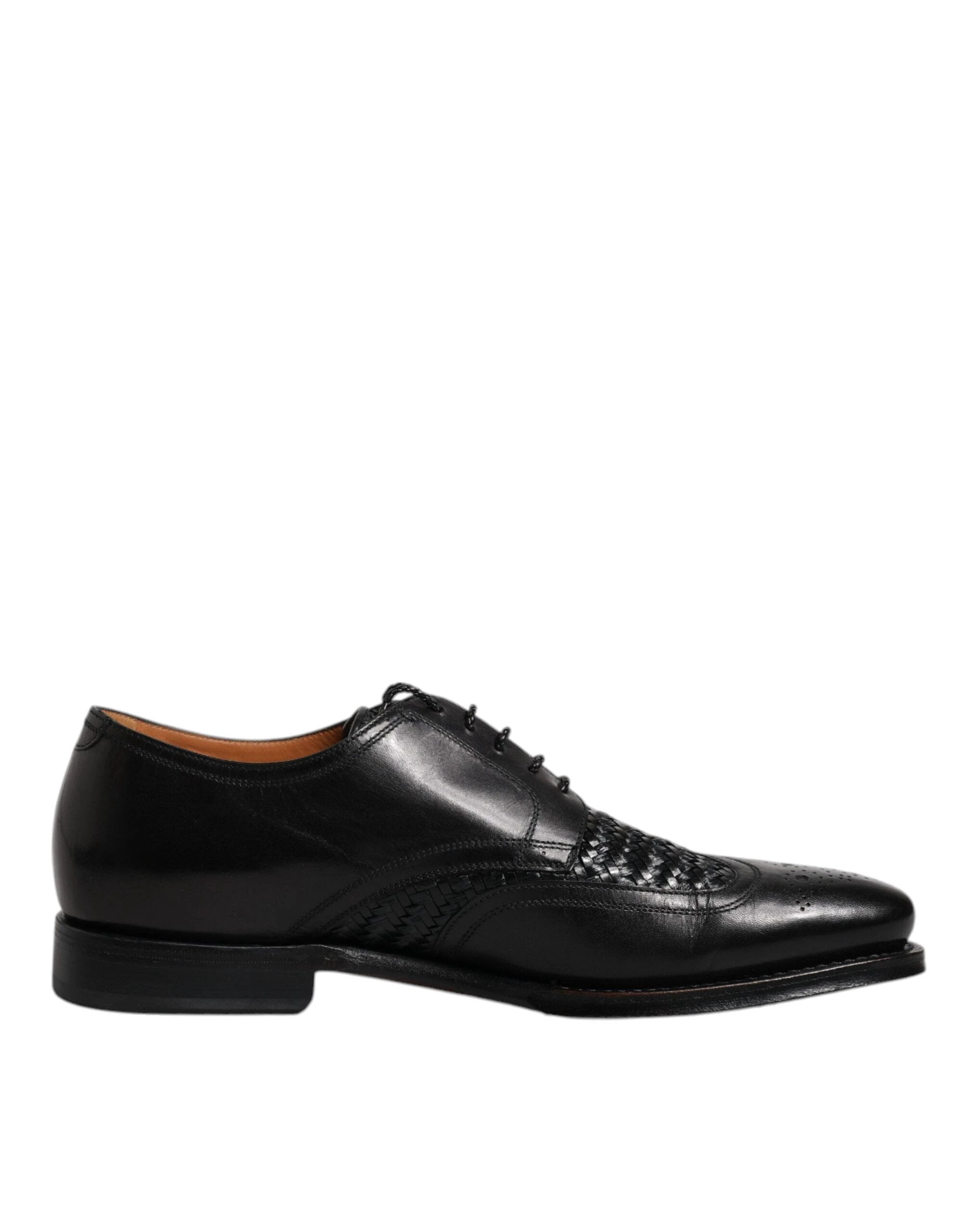 Dolce & Gabbana Black Leather Derby Wingtip Lace Up Formal Dress Shoes by Dolce & Gabbana