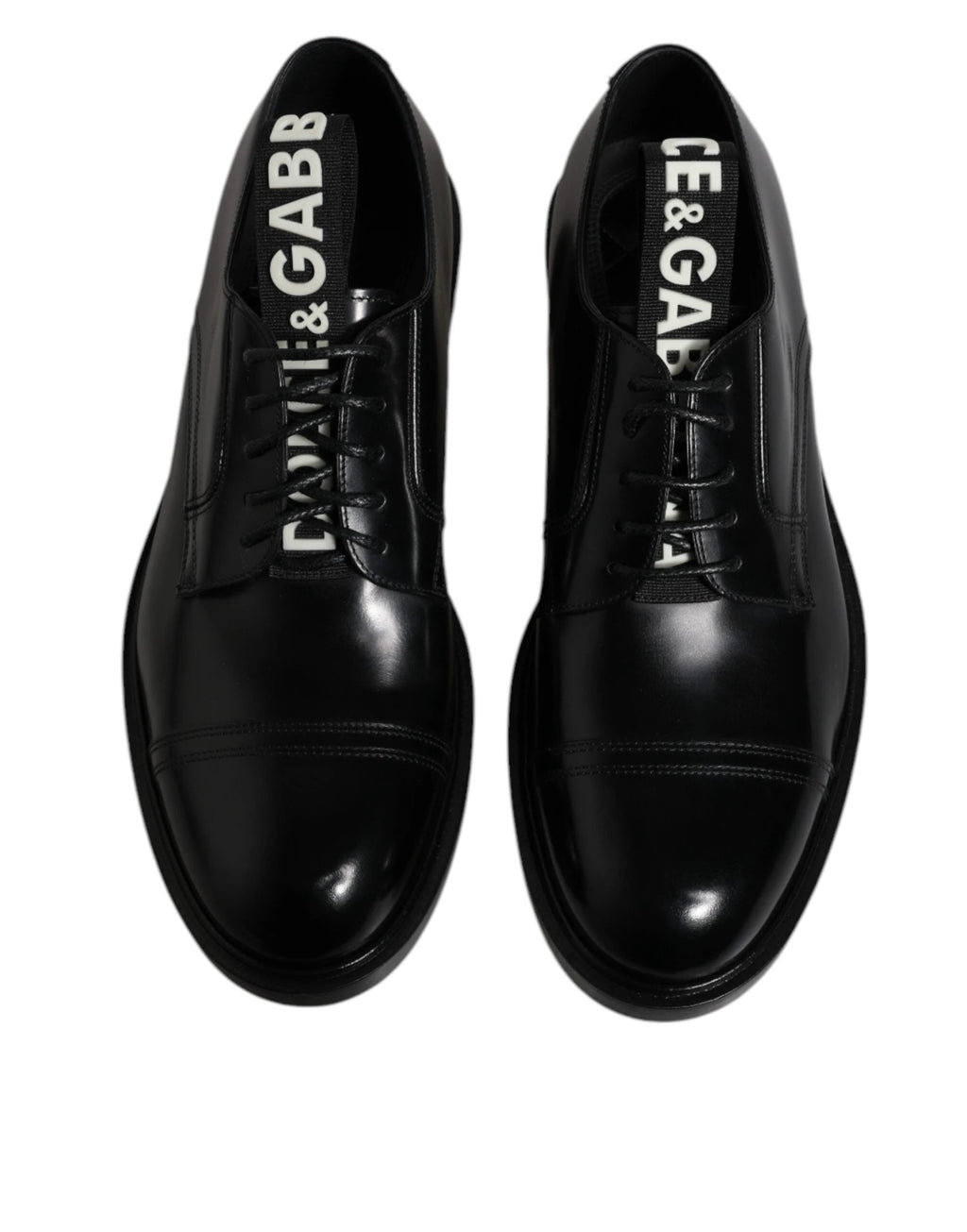 Dolce & Gabbana Black Patent Leather Derby Lace Up Formal Dress Shoes by Dolce & Gabbana