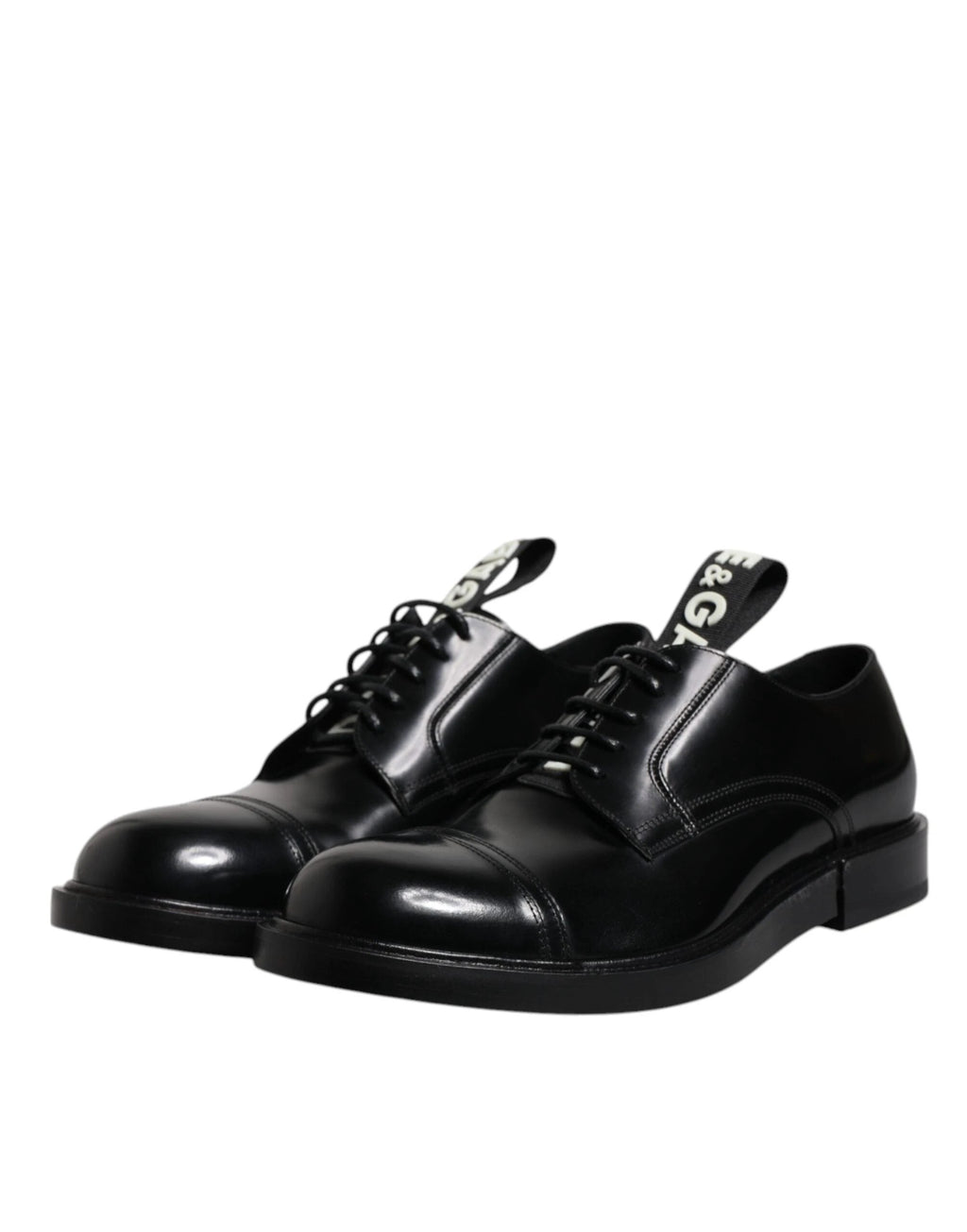 Dolce & Gabbana Black Patent Leather Derby Lace Up Formal Dress Shoes by Dolce & Gabbana