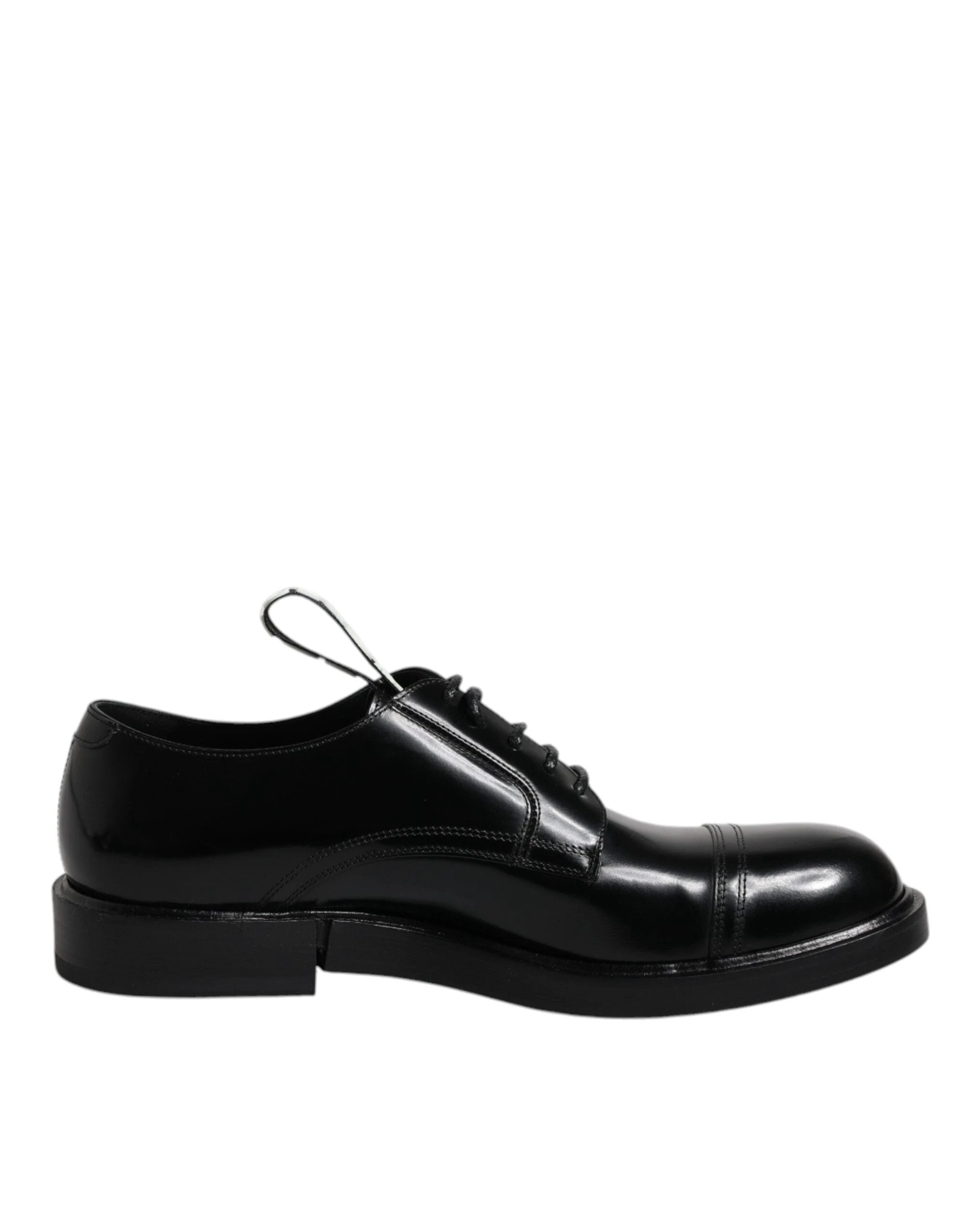 Dolce & Gabbana Black Patent Leather Derby Lace Up Formal Dress Shoes by Dolce & Gabbana