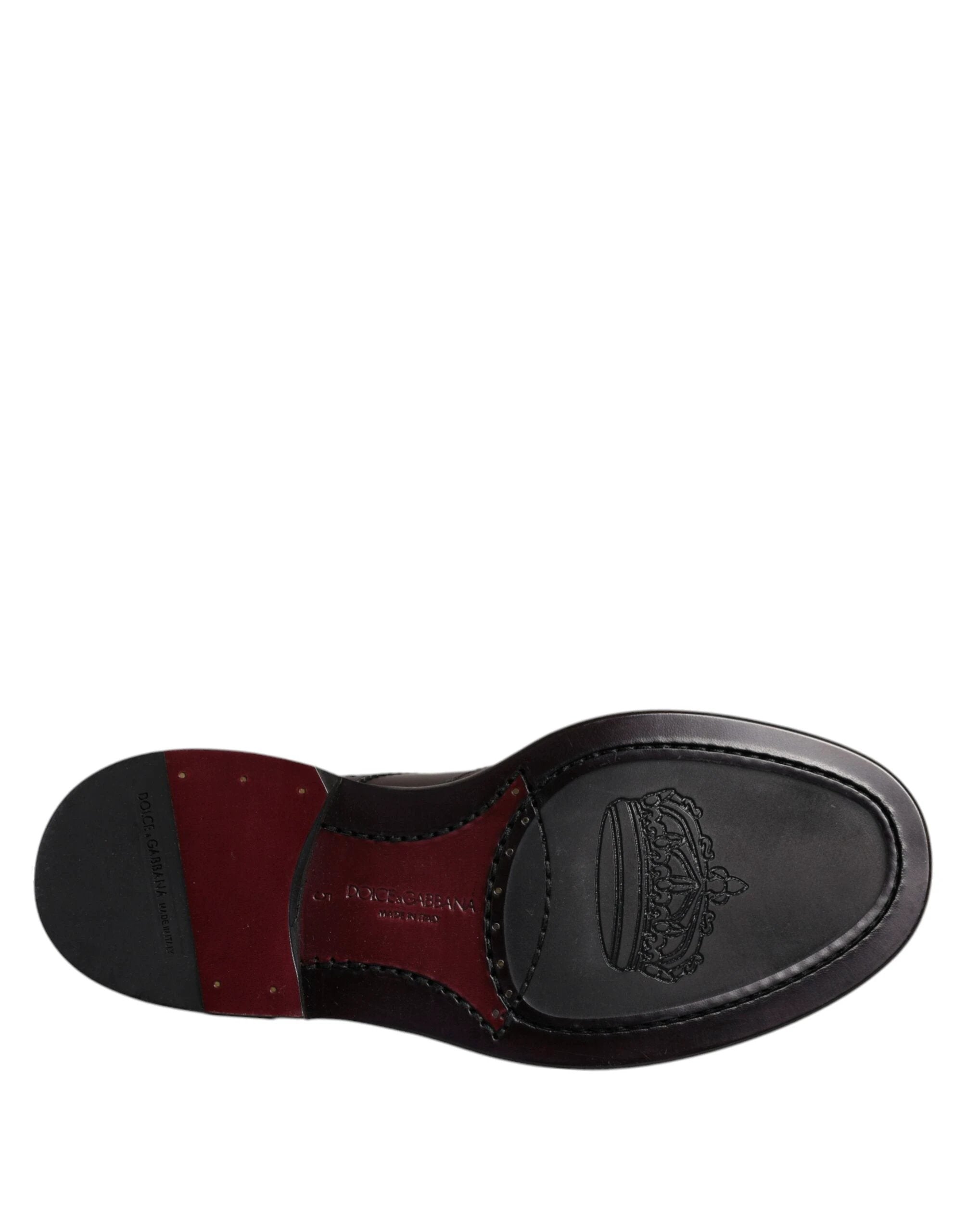 Dolce & Gabbana Brown Leather Derby Wingtip Lace Up Formal Dress Shoes by Dolce & Gabbana