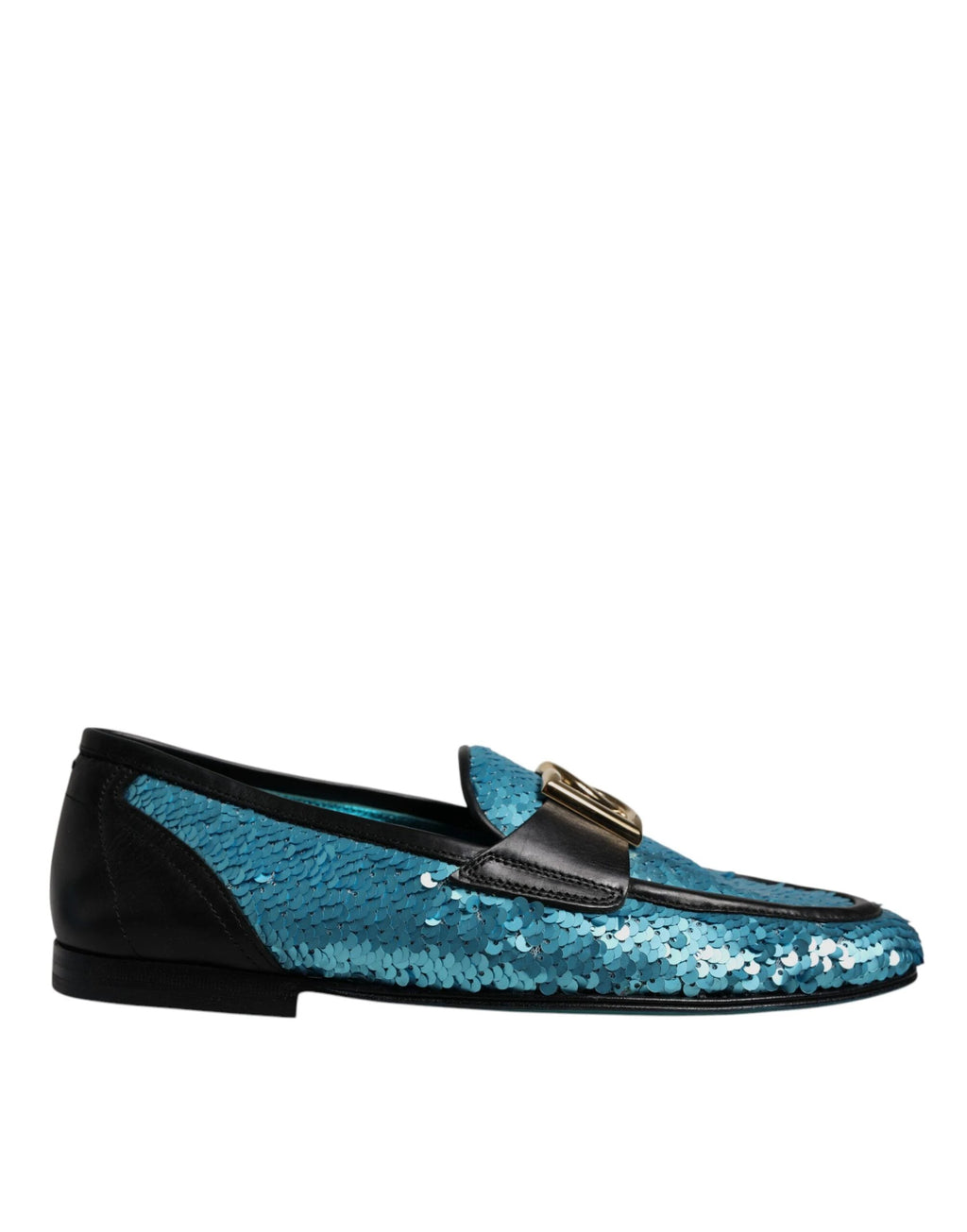 Dolce & Gabbana Blue Sequined Loafers Formal Dress Shoes by Dolce & Gabbana