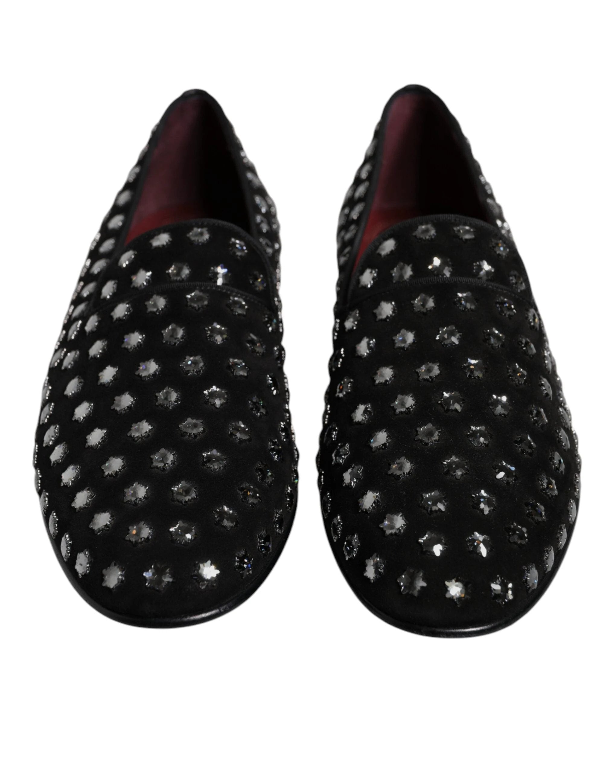 Dolce & Gabbana Black Crystal Embellished Loafers Dress Shoes by Dolce & Gabbana