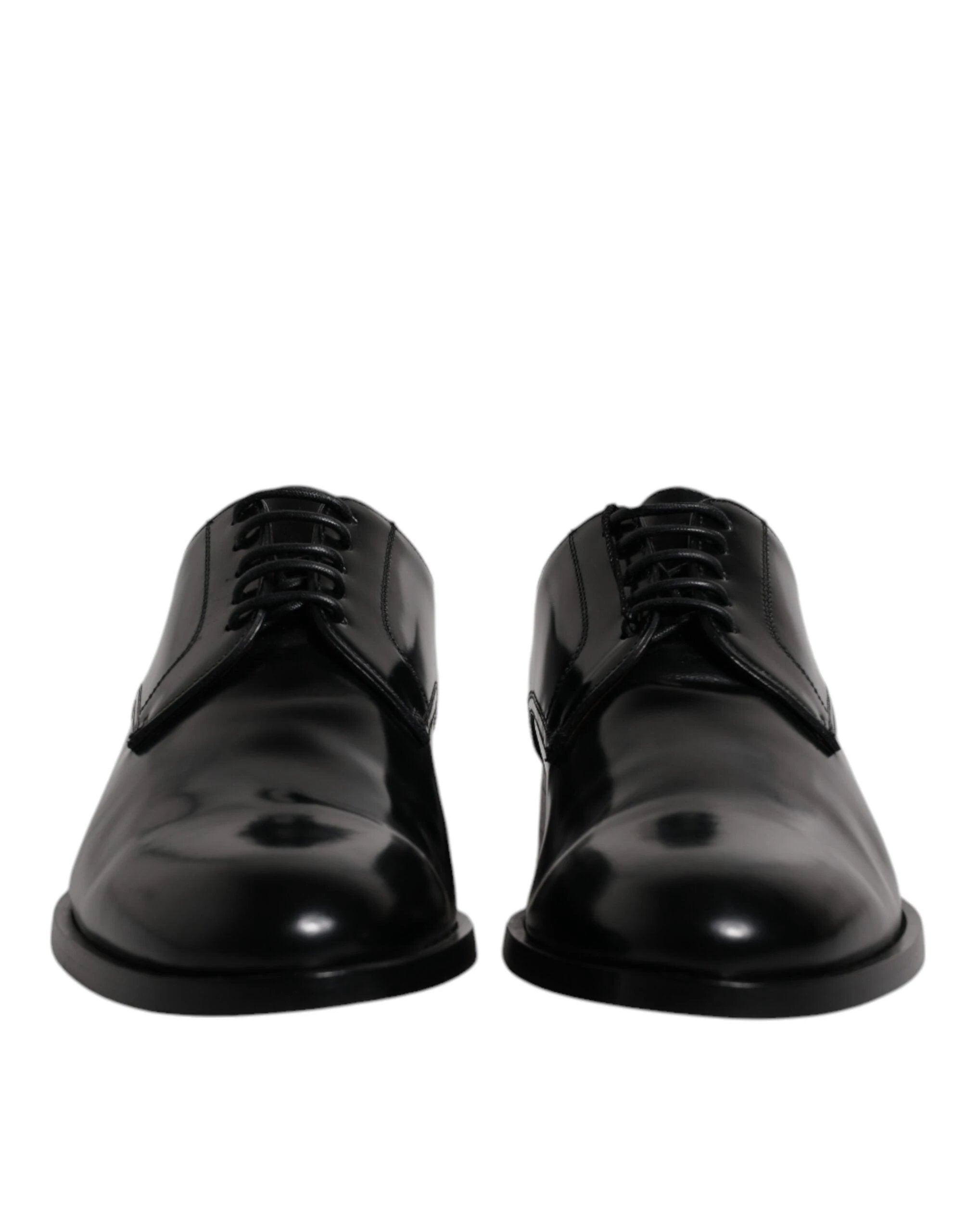 Dolce & Gabbana Black Calfskin Leather Derby Lace Up Formal Dress Shoes by Dolce & Gabbana