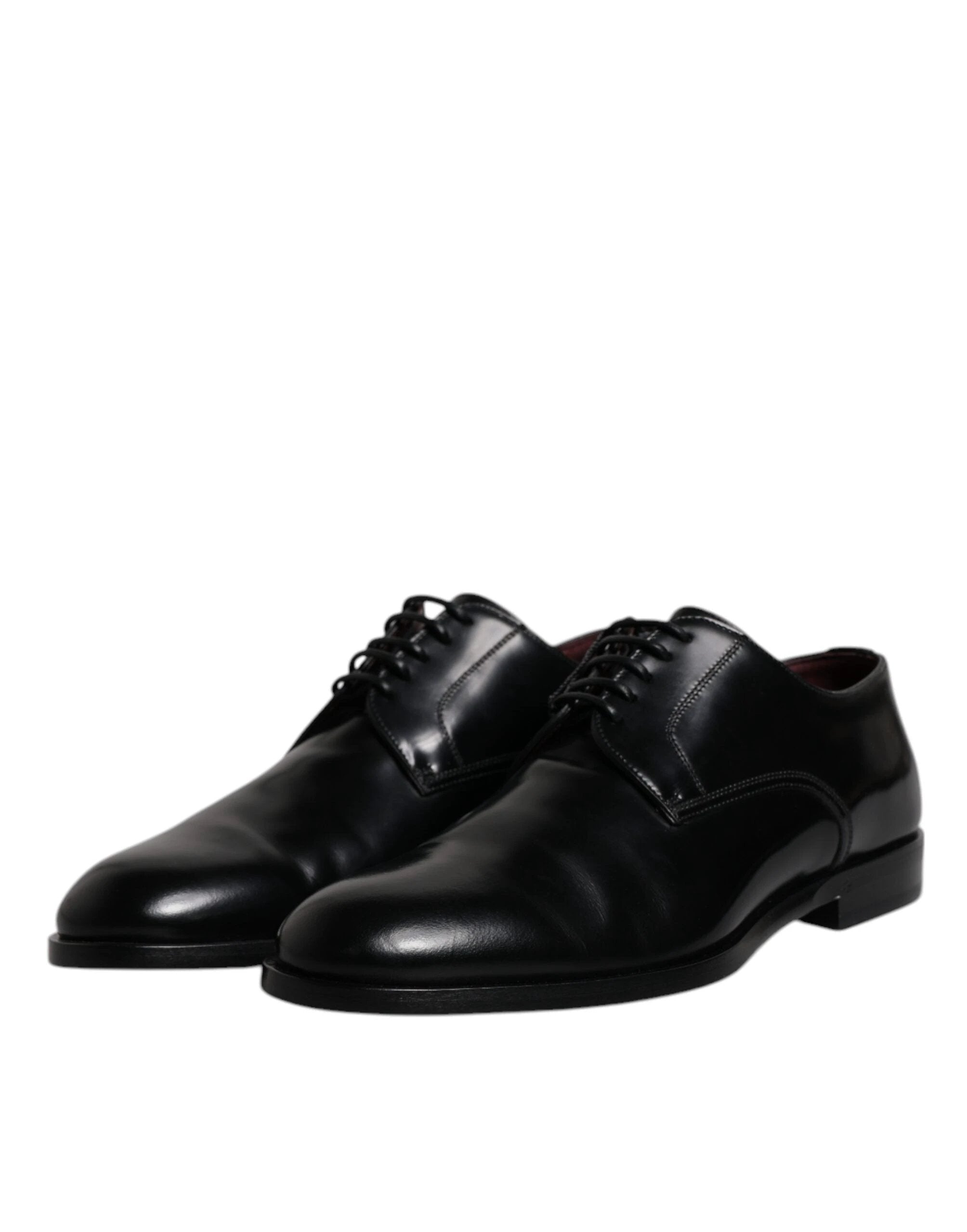 Dolce & Gabbana Black Calfskin Leather Derby Lace Up Formal Dress Shoes by Dolce & Gabbana