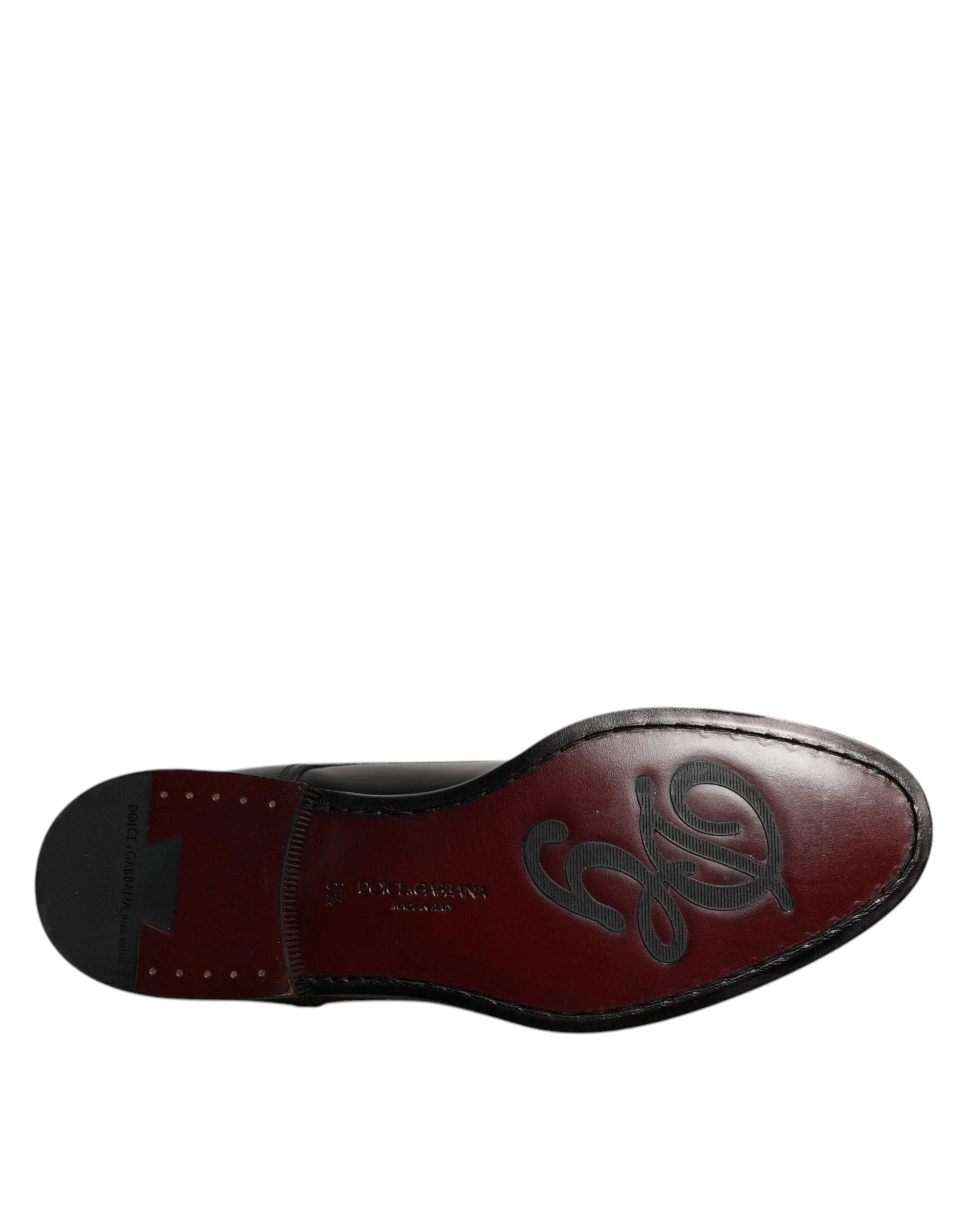 Dolce & Gabbana Black Calfskin Leather Derby Lace Up Formal Dress Shoes by Dolce & Gabbana