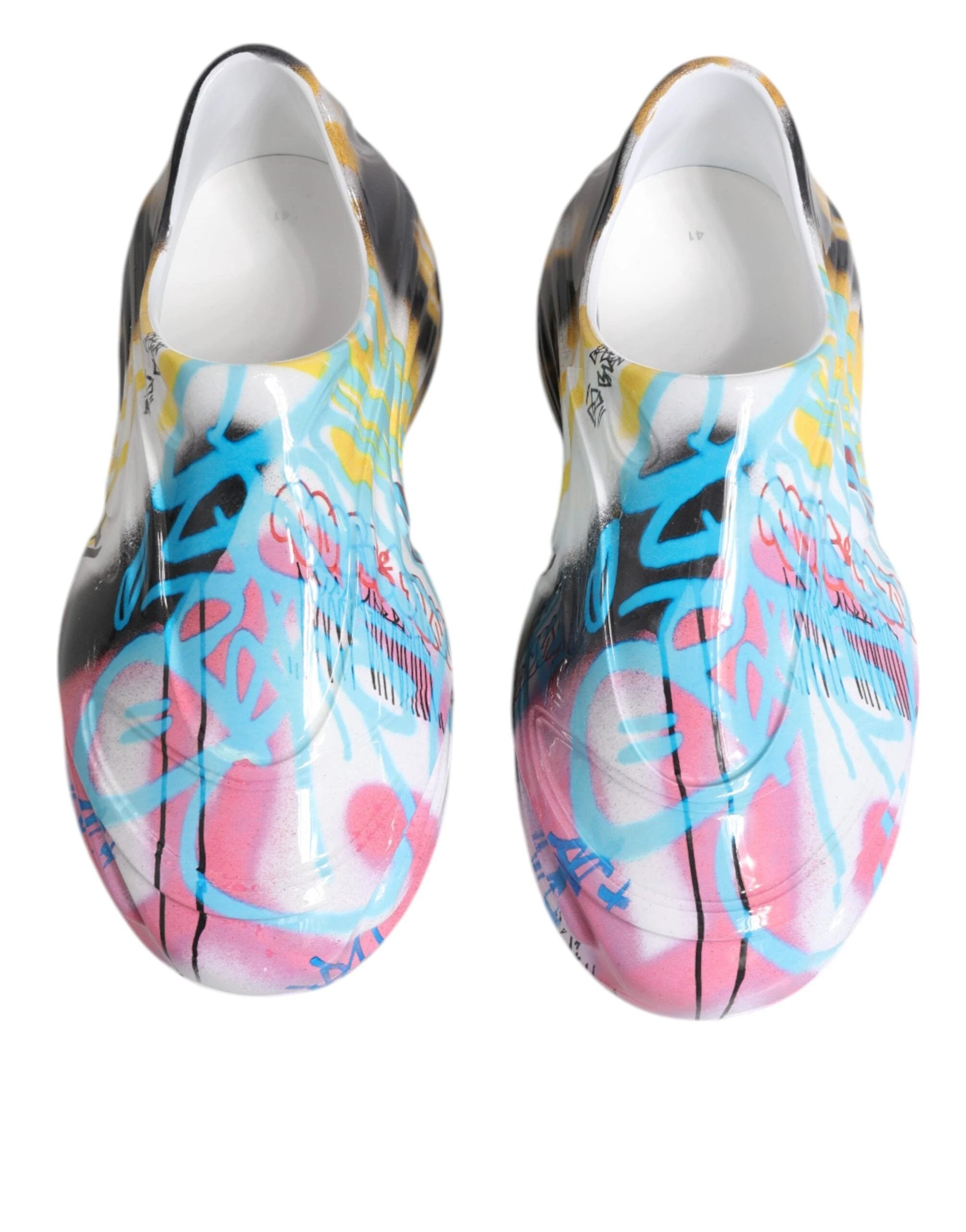 Dolce & Gabbana Multicolor Graffiti Daymaster Sneakers Shoes by Dolce & Gabbana