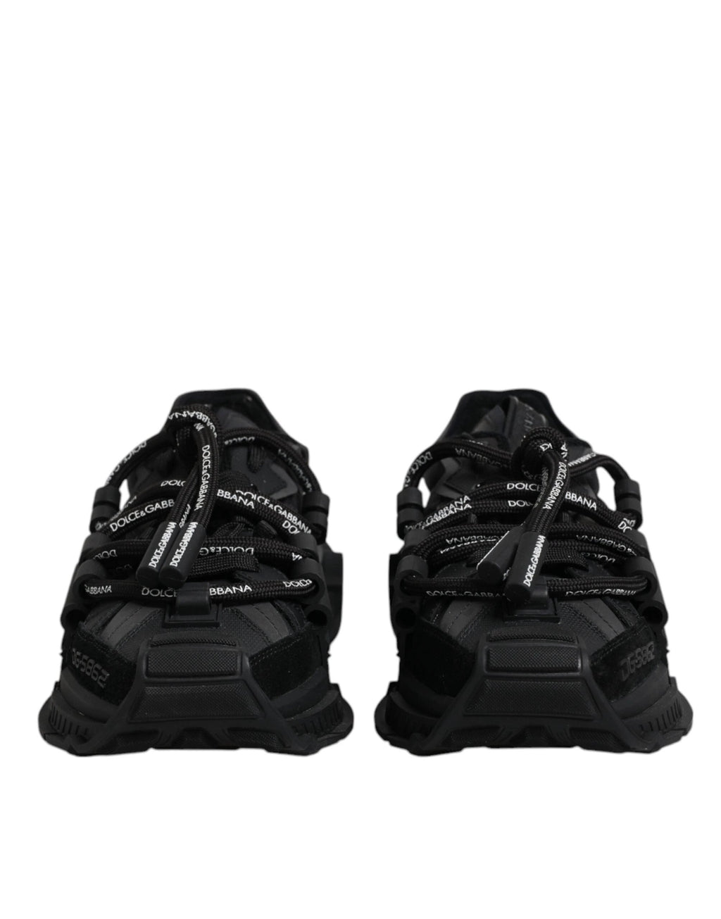 Dolce & Gabbana Black Low Top Space Lace Up Sneakers Shoes by Dolce & Gabbana