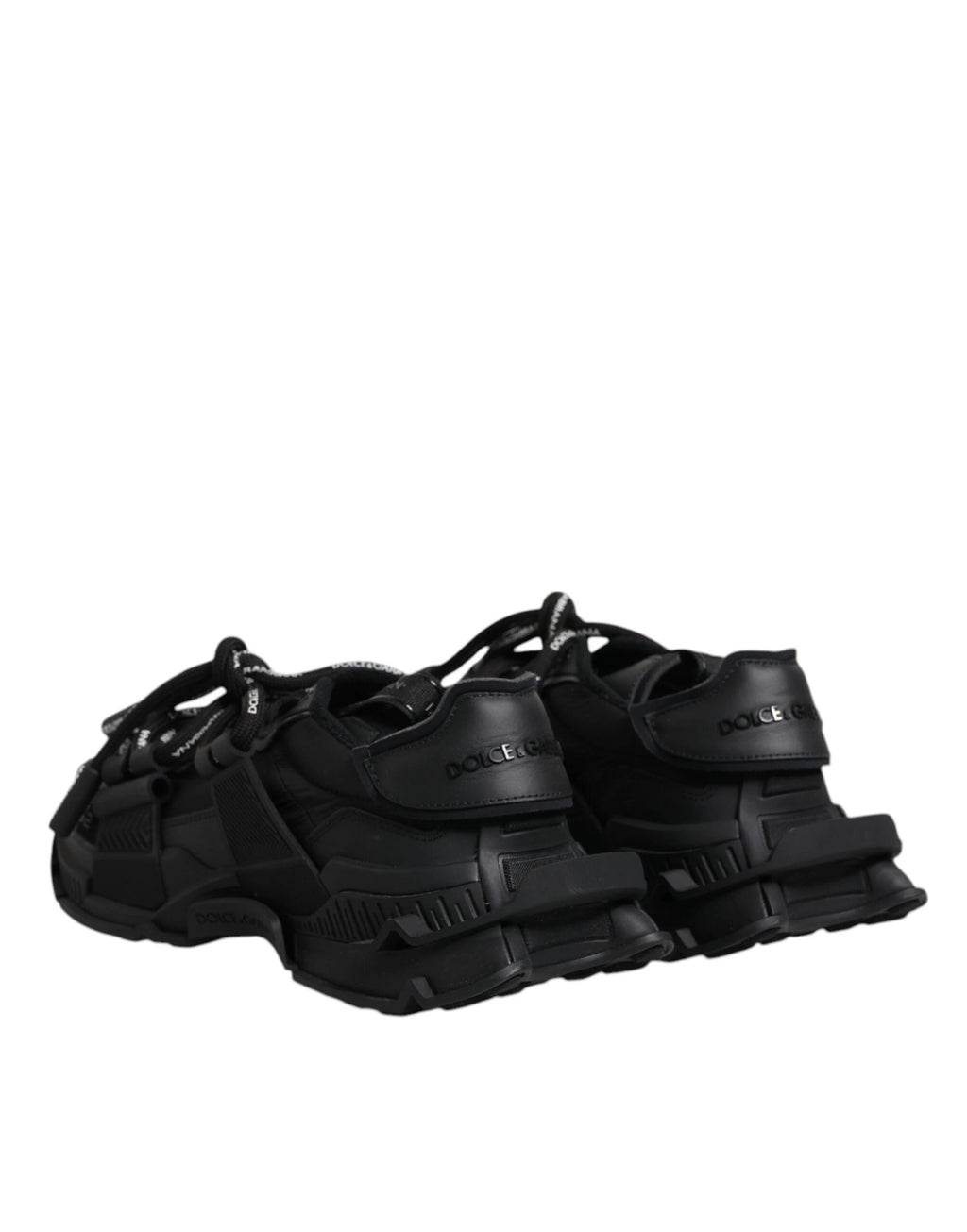 Dolce & Gabbana Black Low Top Space Lace Up Sneakers Shoes by Dolce & Gabbana