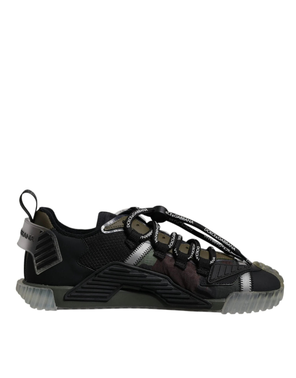 Dolce & Gabbana Black Green Camo NS1 Low Top Sneakers Shoes by Dolce & Gabbana