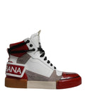 Dolce & Gabbana Multicolor Leather High Top Sneakers Shoes by Dolce & Gabbana