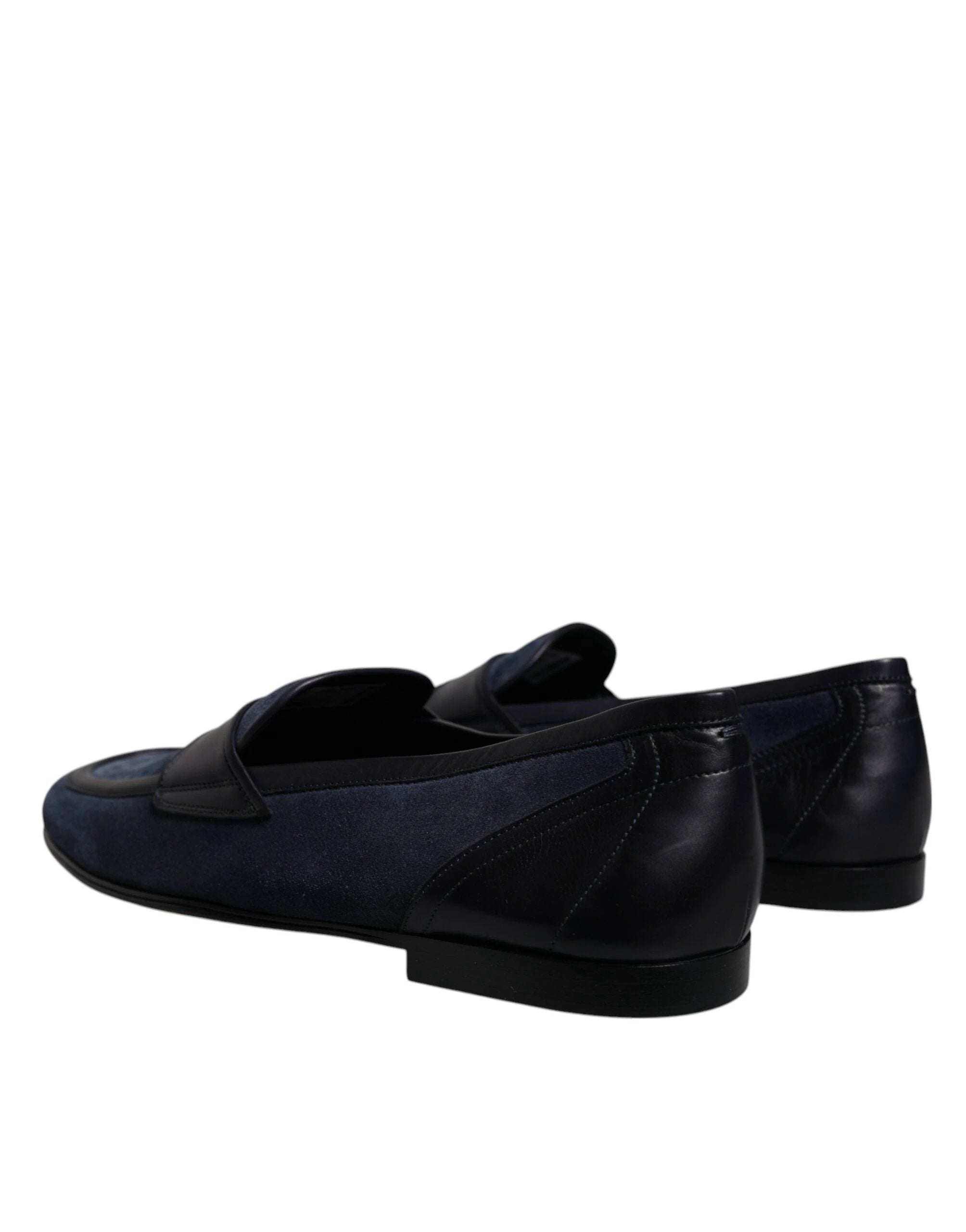 Dolce & Gabbana Blue Suede Leather Shoes Loafer Moccasin Shoes by Dolce & Gabbana