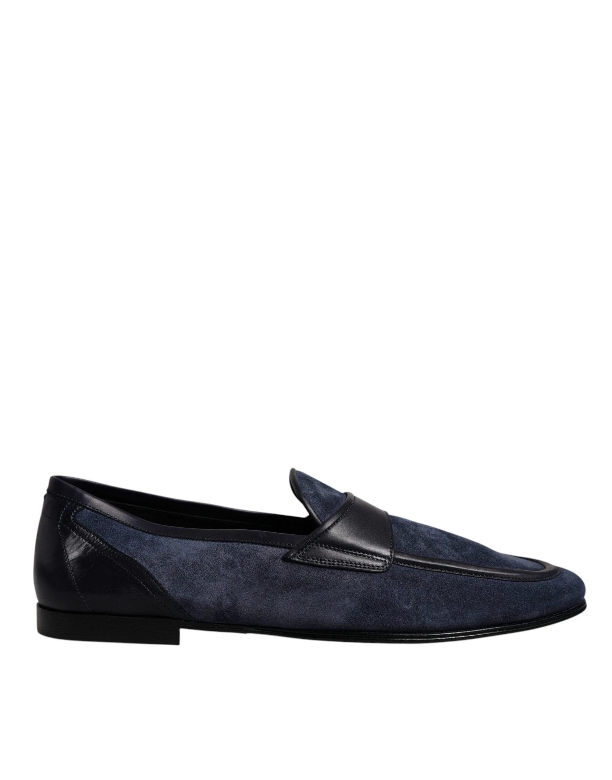 Dolce & Gabbana Blue Suede Leather Shoes Loafer Moccasin Shoes by Dolce & Gabbana