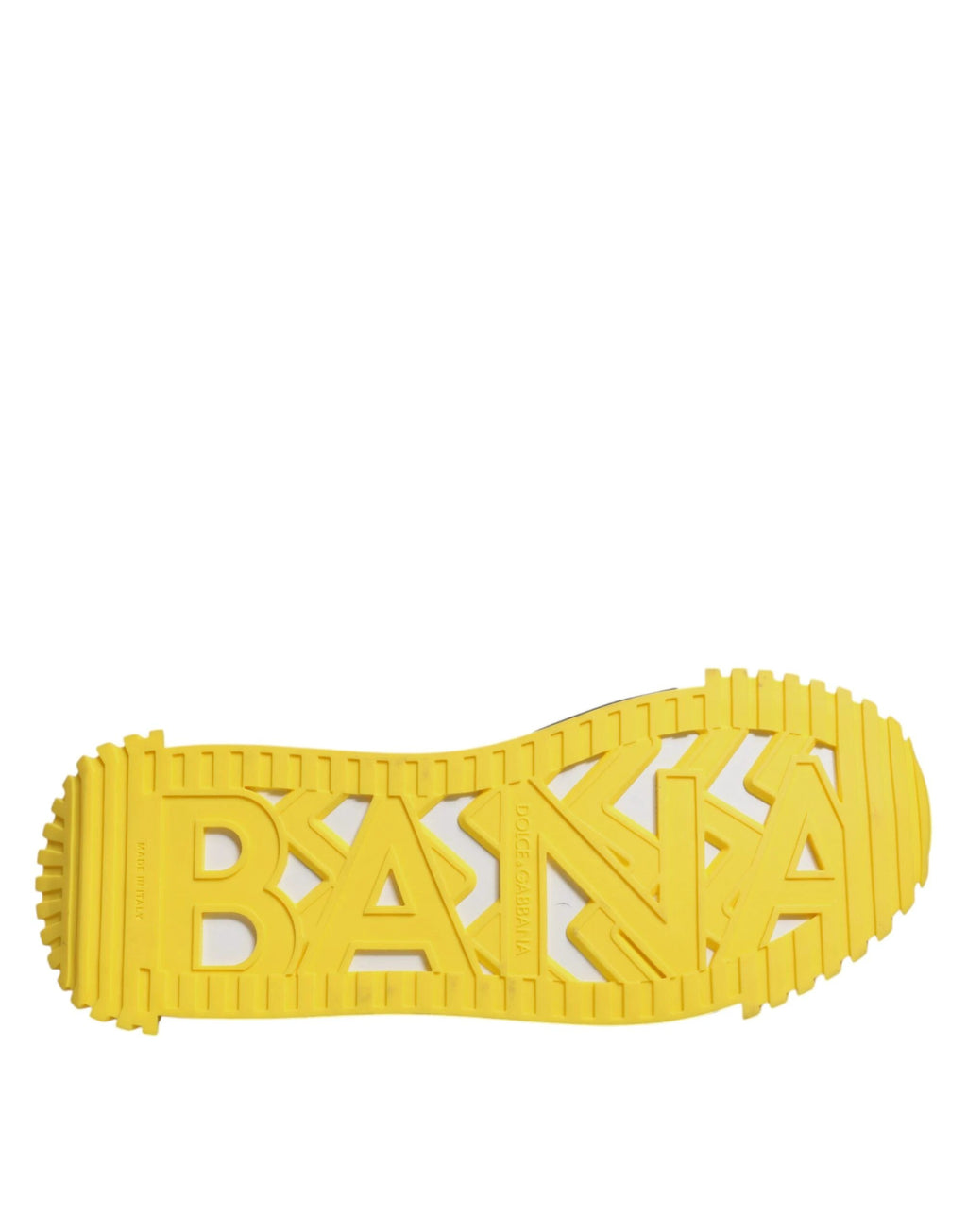 Dolce & Gabbana Black Yellow Low Top NS1 Sneakers Shoes by Dolce & Gabbana