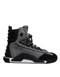 Dolce & Gabbana Gray Black NS1 High Top Boots Sneakers Shoes by Dolce & Gabbana