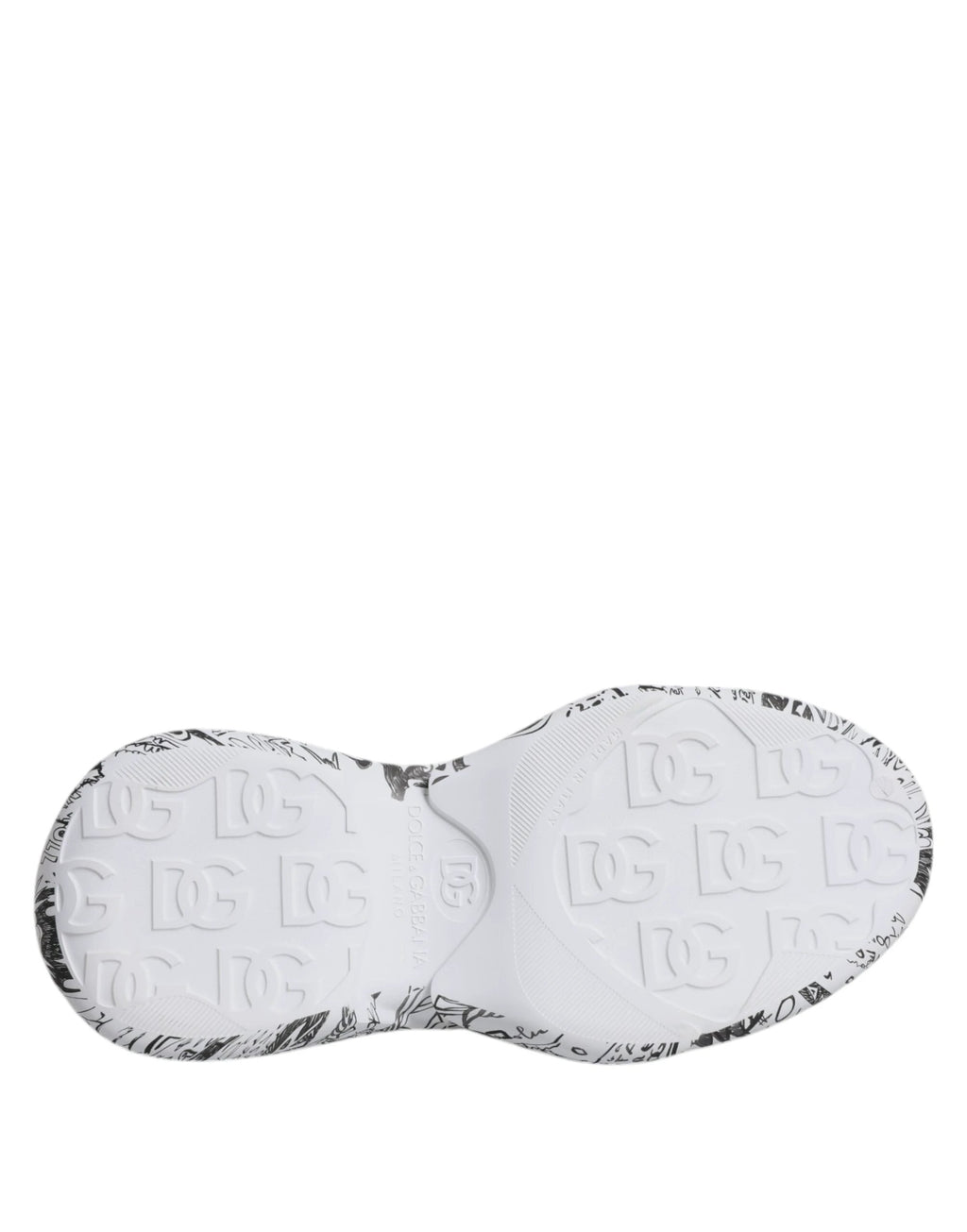 Dolce & Gabbana White Black Graffiti Daymaster Sneakers Shoes by Dolce & Gabbana