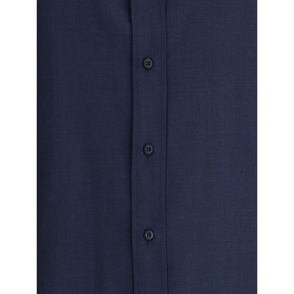 Brunello Cucinelli Blue Cotton Shirt by Brunello Cucinelli