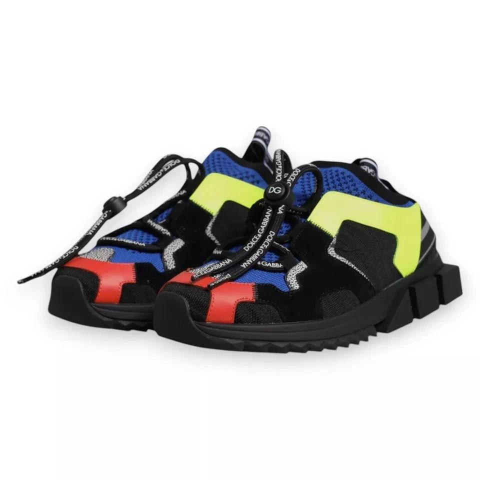 Dolce & Gabbana Multicolor Mesh Sorrento Trekking Sneakers Shoes by Dolce & Gabbana