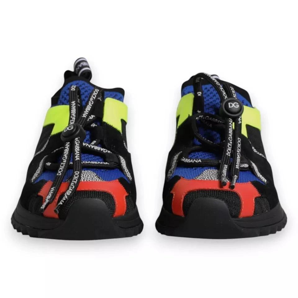 Dolce & Gabbana Multicolor Mesh Sorrento Trekking Sneakers Shoes by Dolce & Gabbana