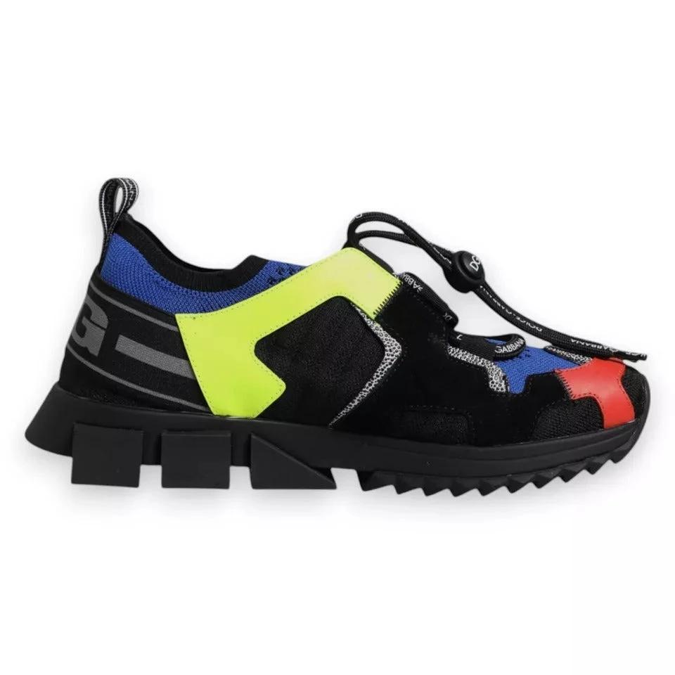 Dolce & Gabbana Multicolor Mesh Sorrento Trekking Sneakers Shoes by Dolce & Gabbana