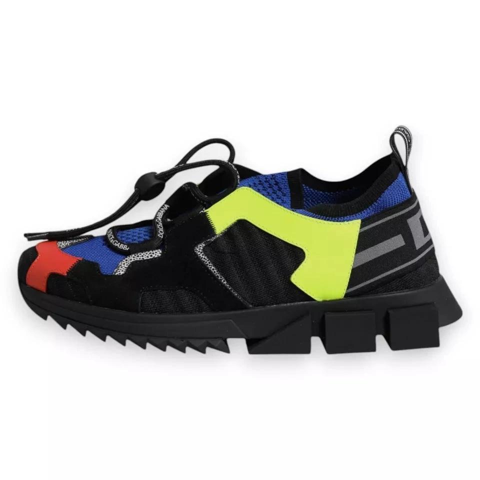 Dolce & Gabbana Multicolor Mesh Sorrento Trekking Sneakers Shoes by Dolce & Gabbana