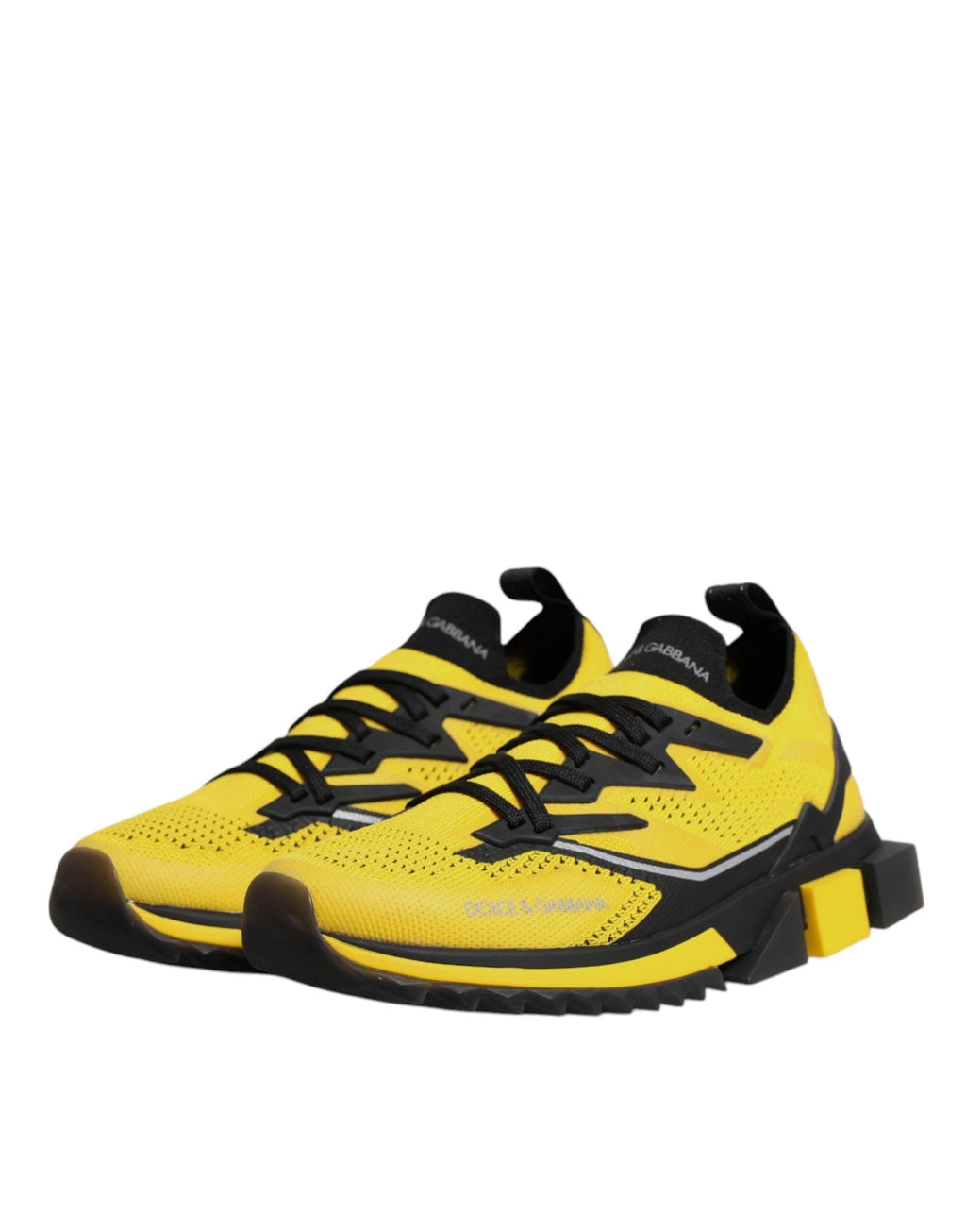 Dolce & Gabbana Yellow SORRENTO Sport Stretch Sneakers Shoes by Dolce & Gabbana