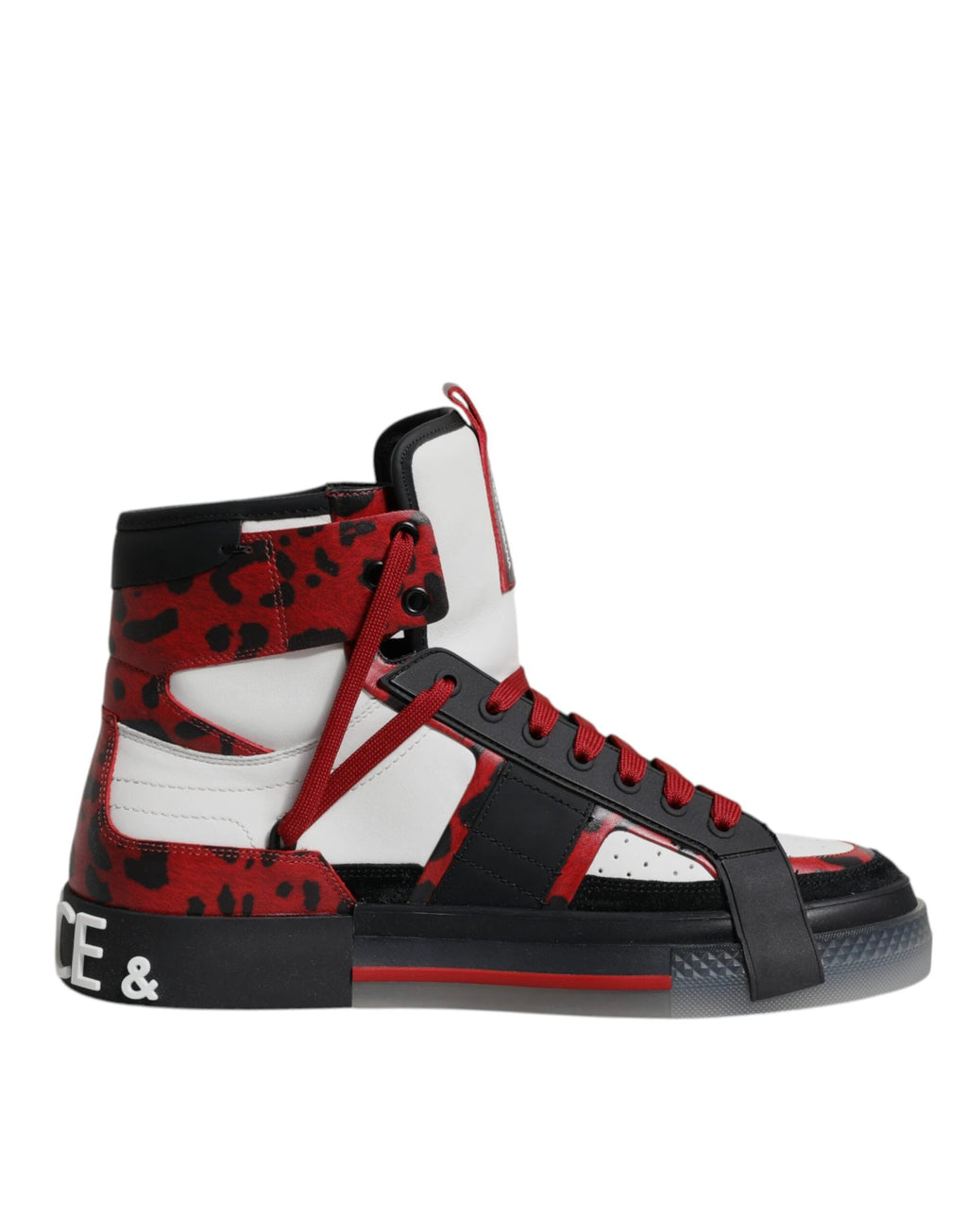 Dolce & Gabbana Multicolor Leather High Top Sneakers Shoes by Dolce & Gabbana