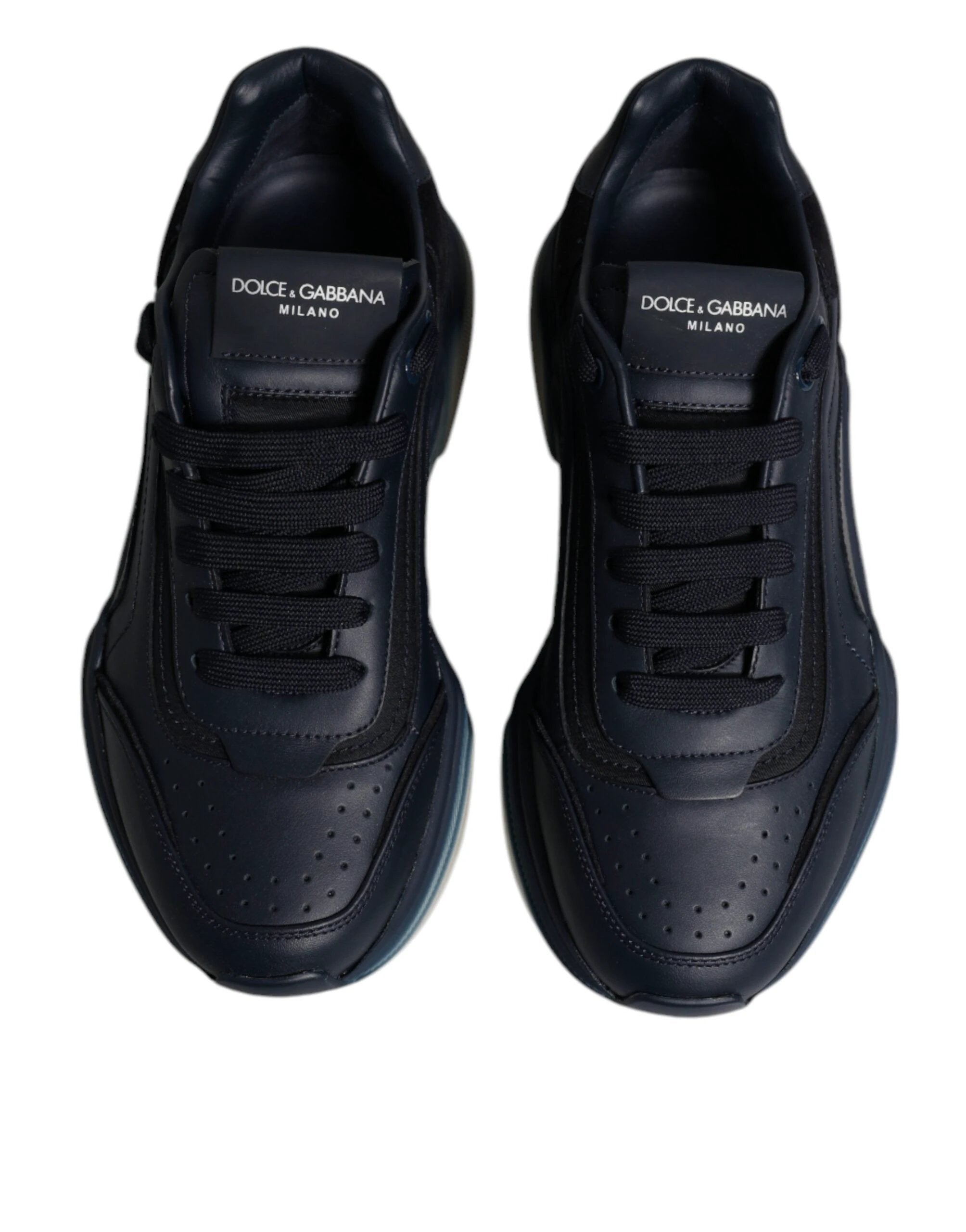 Dolce & Gabbana Navy Blue Daymaster Low Top Men Sneakers Shoes by Dolce & Gabbana