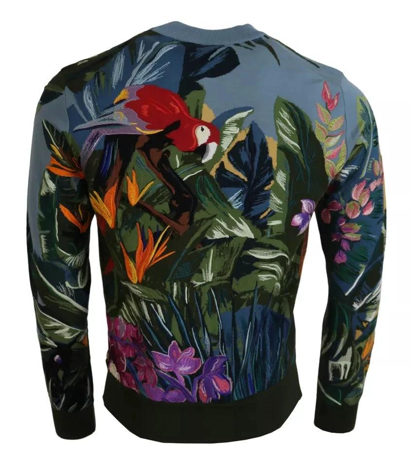 Dolce & Gabbana Jungle Wool Silk Pullover Logo Sweater by Dolce & Gabbana