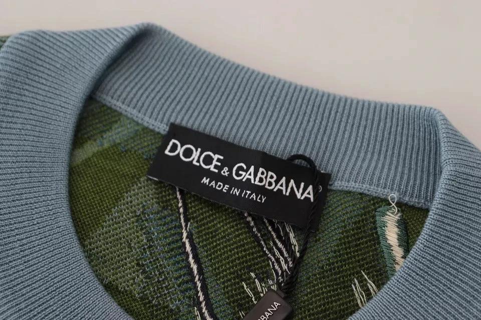 Dolce & Gabbana Jungle Wool Silk Pullover Logo Sweater by Dolce & Gabbana